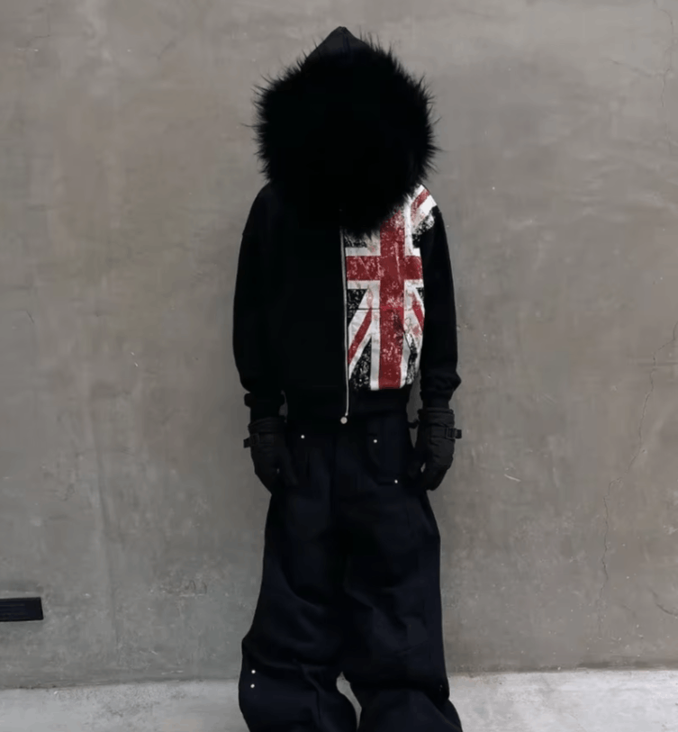 Japanese Brand Flag Printing Oversize Zipper Hoodie Size US XL / EU 56 / 4 - 8 Thumbnail