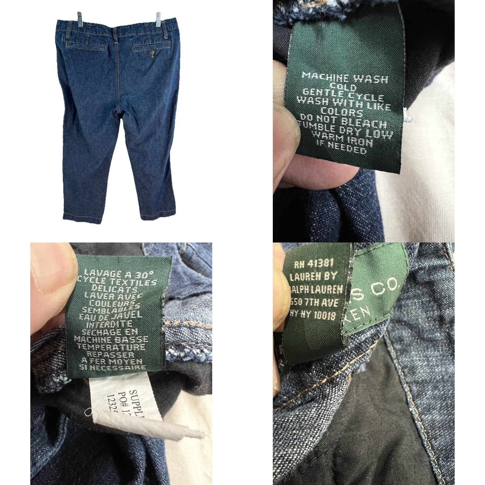 Ralph Lauren Lauren Ralph Lauren Women's Jeans Size 12 Blue Mid-Rise Straight 26in Inseam 90s Preppy Size 34" / US 12 / IT 48 - 8 Thumbnail