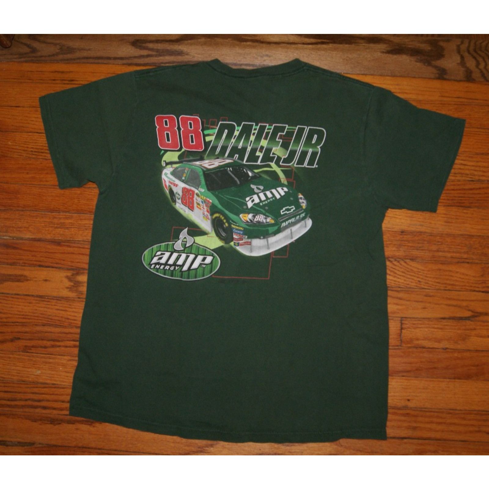 Vintage VTG NASCAR Shirt Mens L Y2K Dale Earnhardt Jr AMP 2 Sided Size US L / EU 52-54 / 3 - 2 Thumbnail