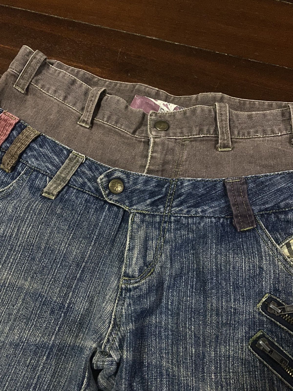 If Six Was Nine × Japanese Brand × Jean Double Waist ZIPPER Pocket Vintage Japan Denim Jeans Size US 35 - 7 Thumbnail