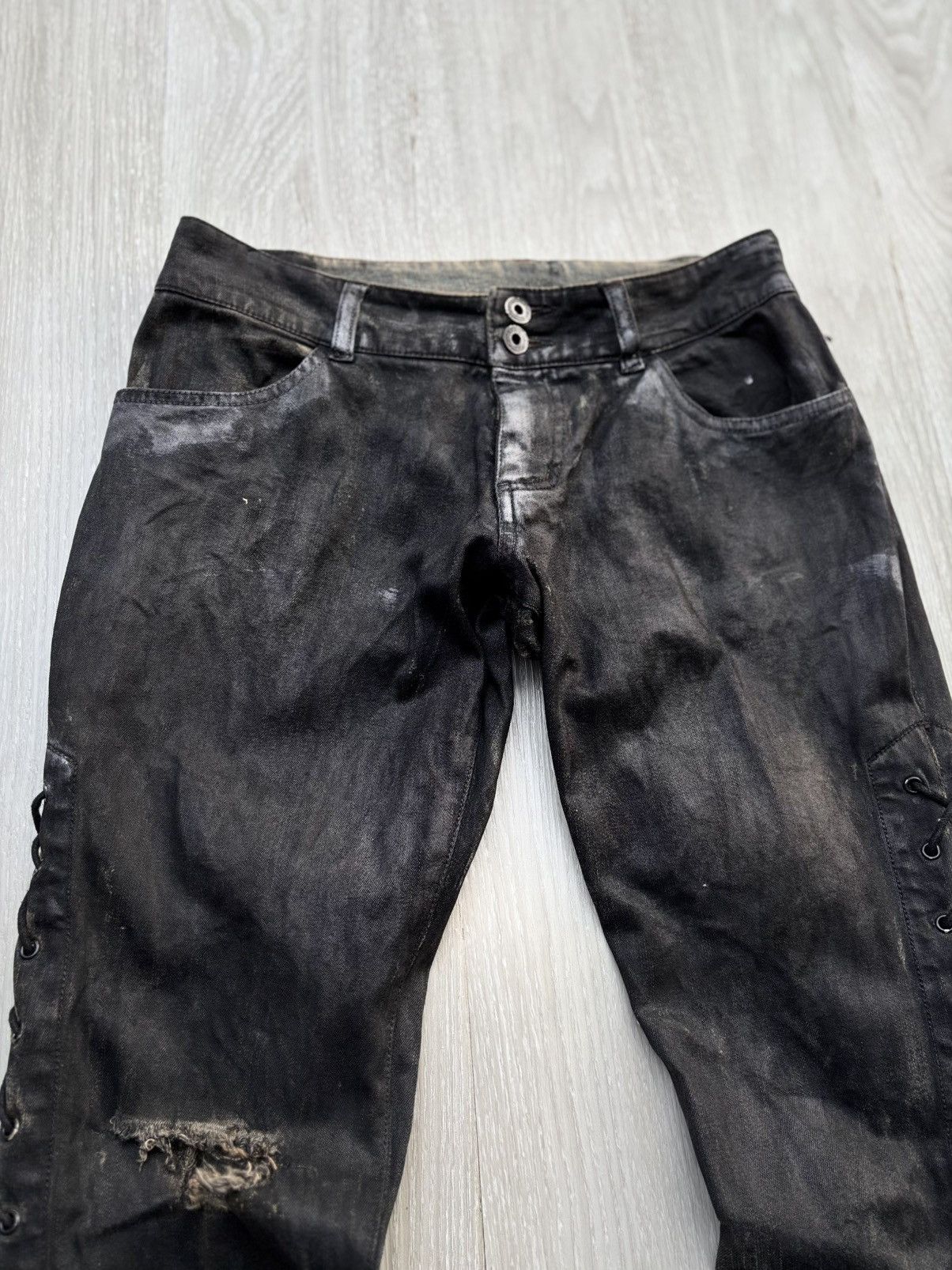 Japanese Brand VERTGARMENTS lace up flare jeans Size US 28 / EU 44 - 6 Thumbnail