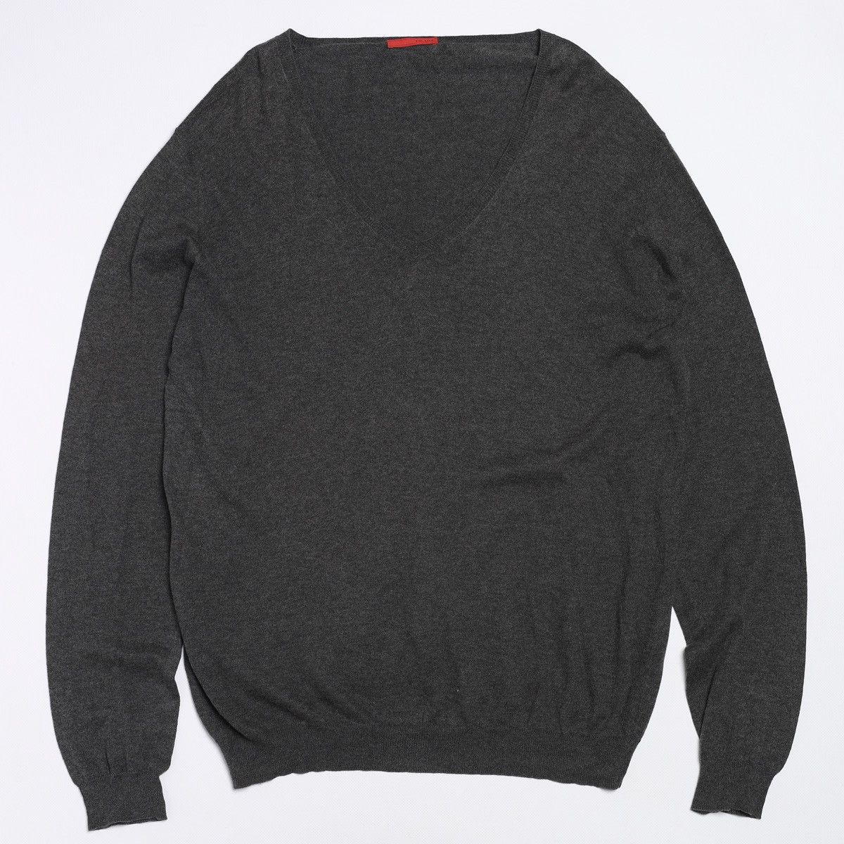 Prada Prada Red Tab V neck Sweater Cashmere Size US L / EU 52-54 / 3 - 1 Thumbnail