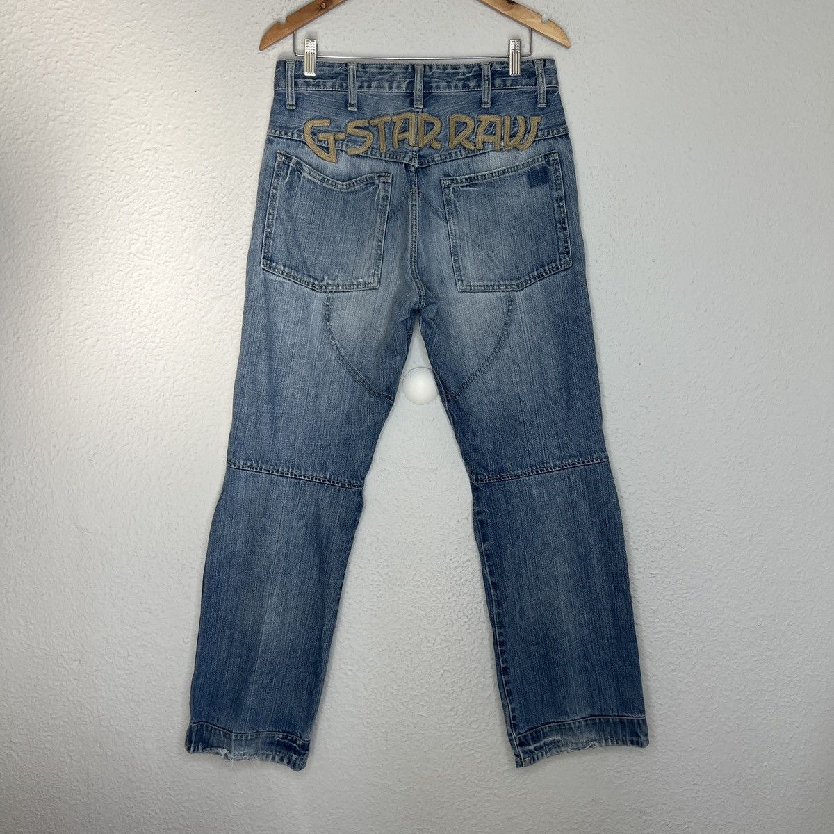 G-Star G-Star Raw Denim Jeans Pants Trousers Big Logo Cargo Baggy Size US 33 - 2 Thumbnail