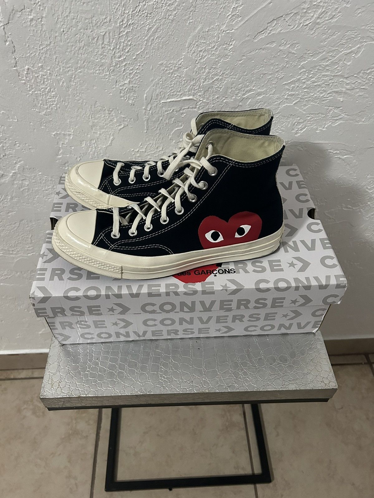 Comme des Garcons PLAY Comme Des Garçon Play Converse Black 10 Size US 10 / EU 43 - 7 Thumbnail