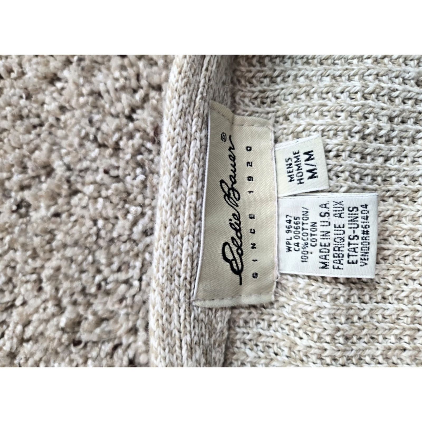 Eddie Bauer VINTAGE Eddie Bauer Sweater Vest Men L Beige Knit Cotton USA Made 90s Size US L / EU 52-54 / 3 - 5 Thumbnail