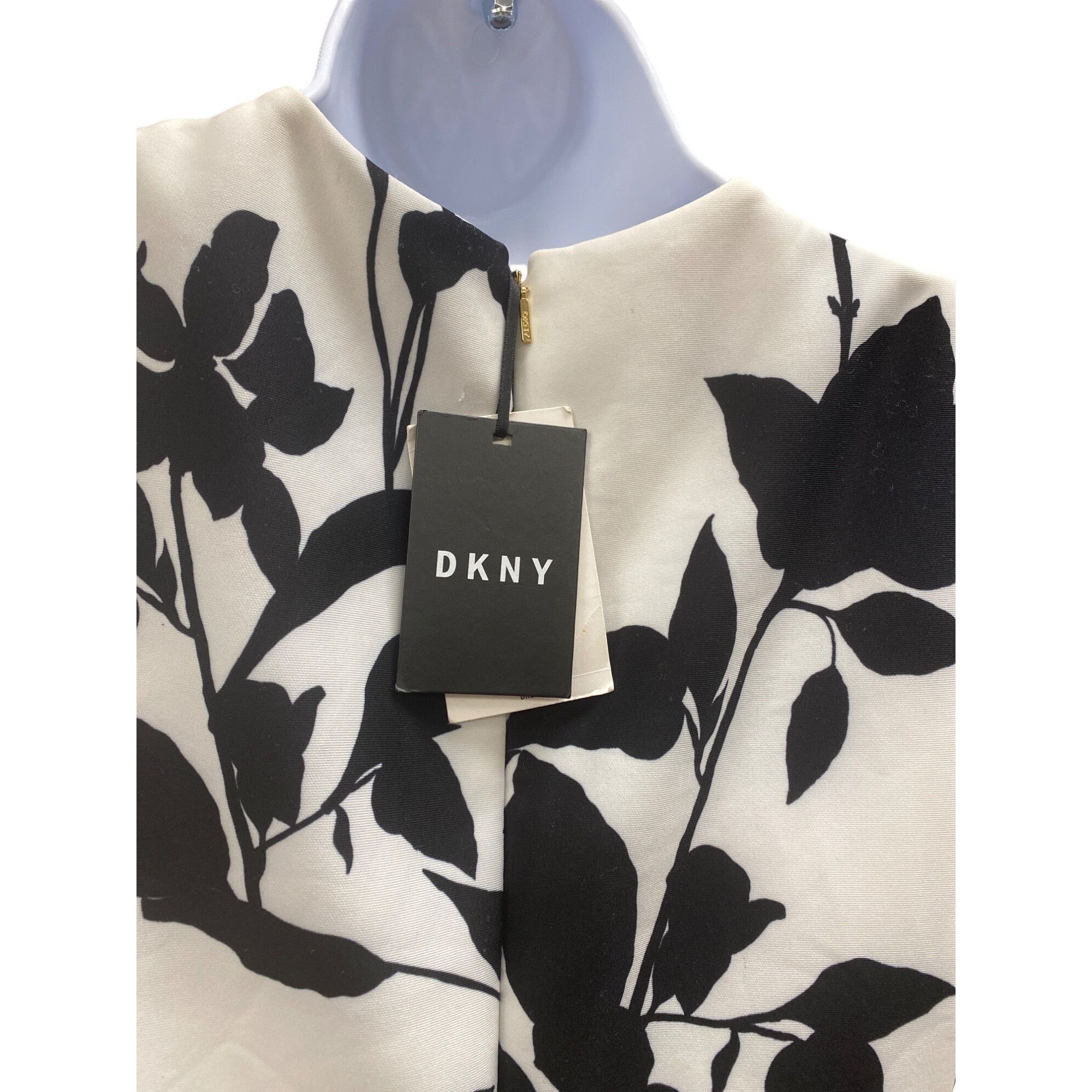DKNY DKYN Women's Black White Dress Above Knee Sleeveless Size 4 Size S / US 4 / IT 40 - 7 Thumbnail