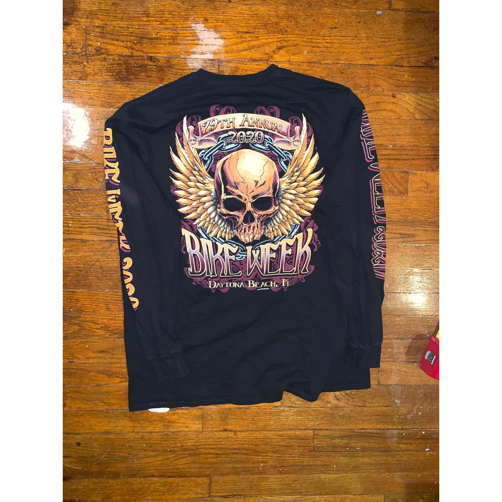 Harley Davidson × Other Bike Week 2020 Long Sleeve T Shirt 2XL Black Skull Biker Size US XXL / EU 58 / 5 - 2 Thumbnail