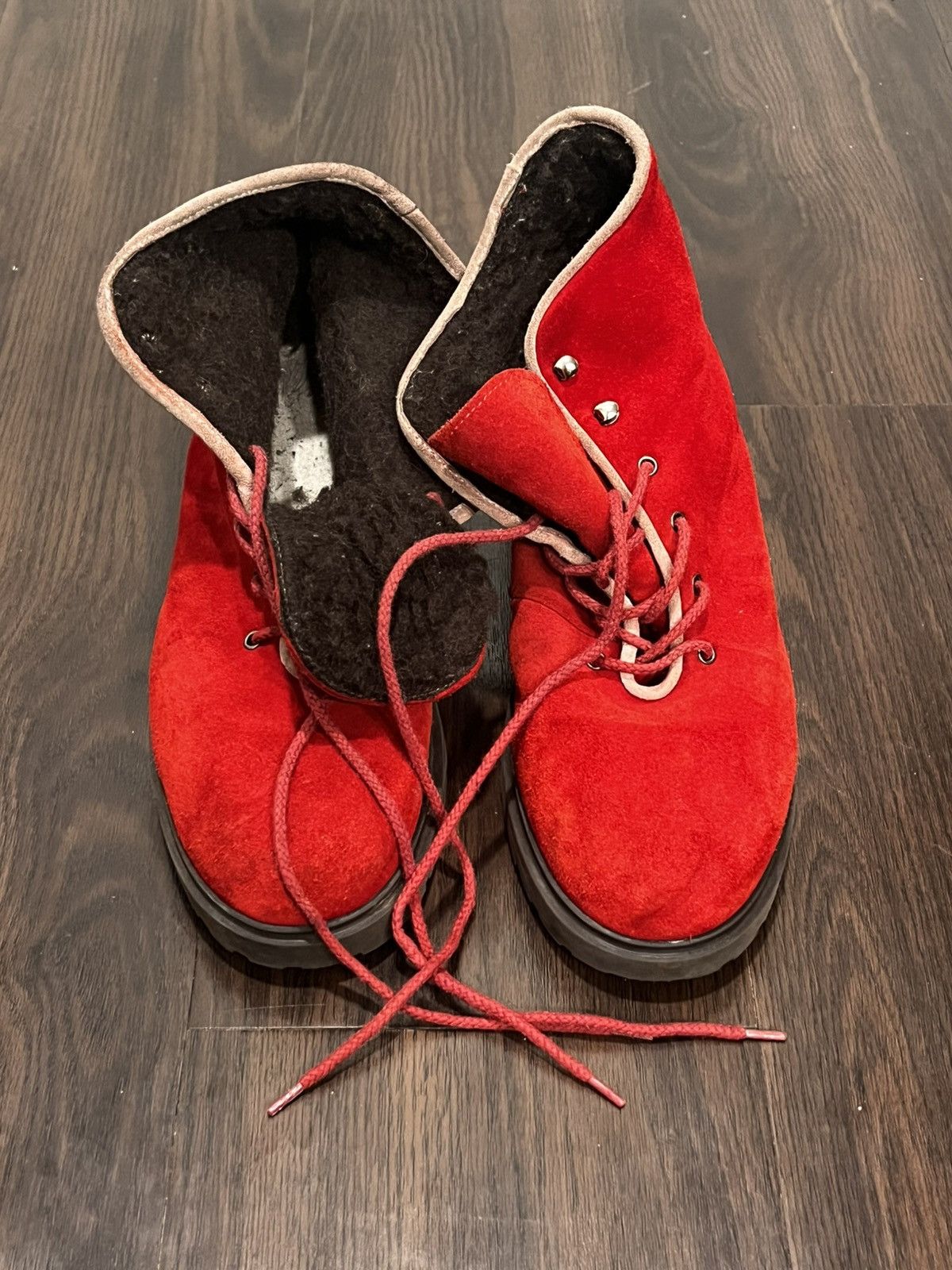 Other Red suede boots Size US 11 / IT 41 - 3 Thumbnail