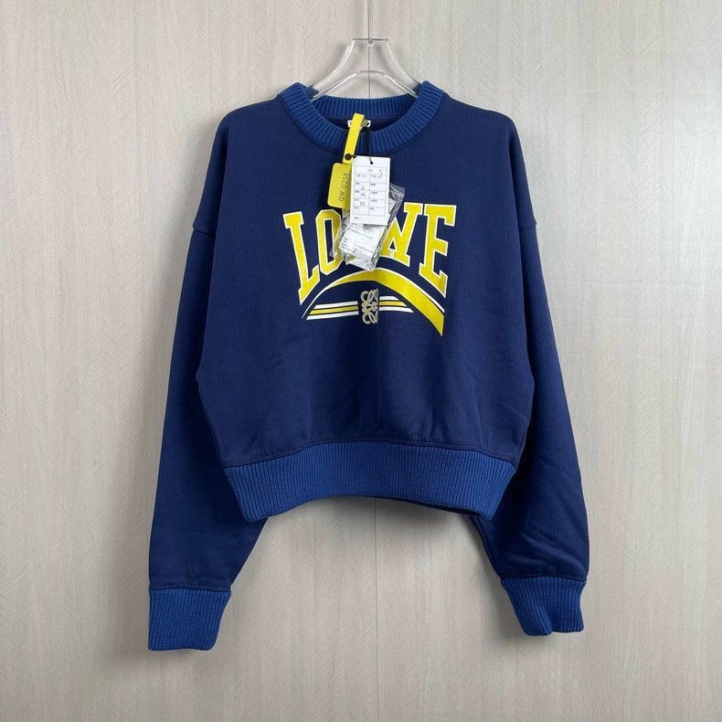 Loewe Loewe Navy Sweatshirt with Yellow Logo Size US S / EU 44-46 / 1 - 6 Thumbnail