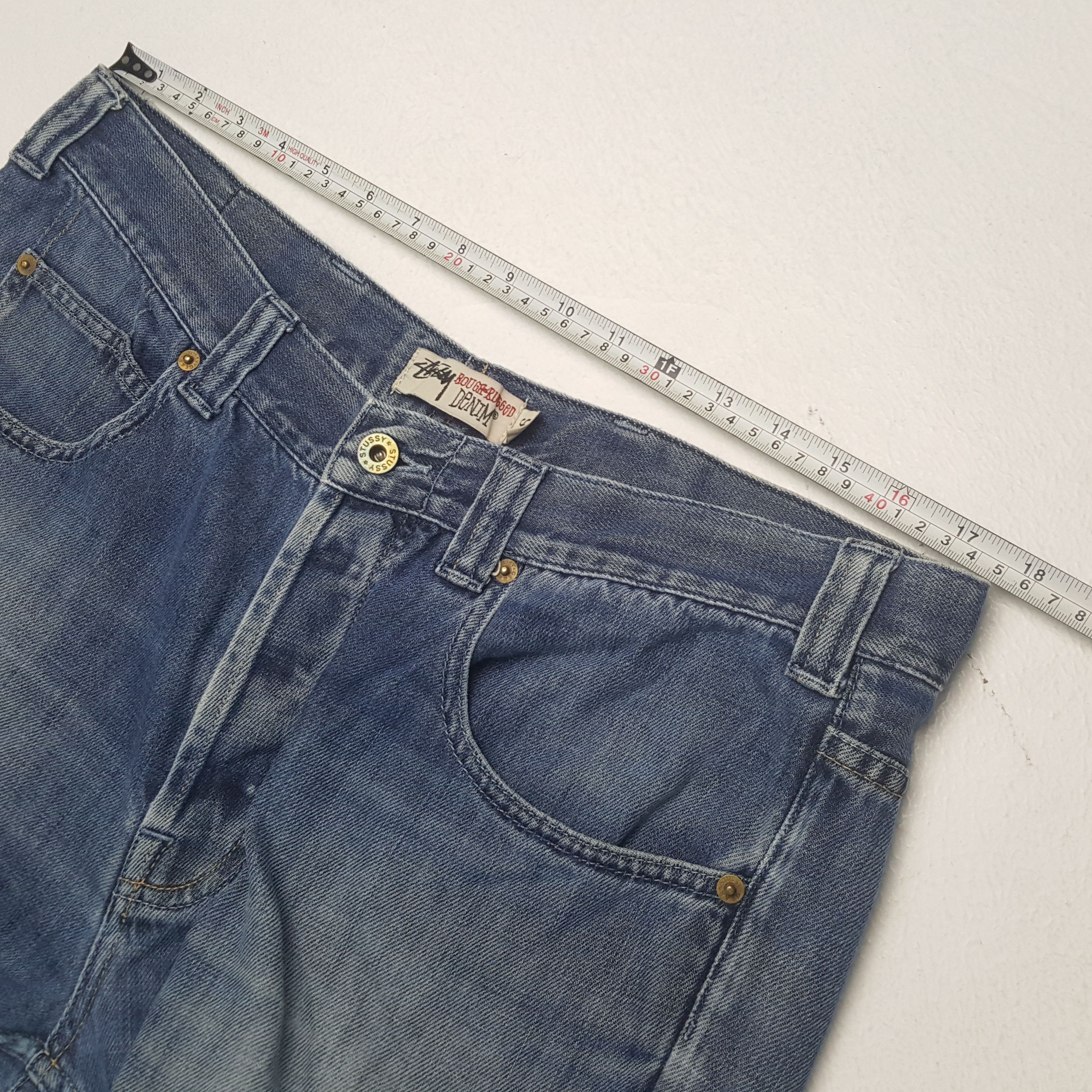 Stussy × Vintage STUSSY Streetwear Custom Art Logo Style Jeans Size US 35 - 7 Thumbnail