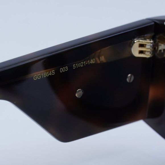 Gucci New Gucci GG1664S 003 Sunglasses - Havana Frame, Light Grey Size ONE SIZE - 9 Thumbnail