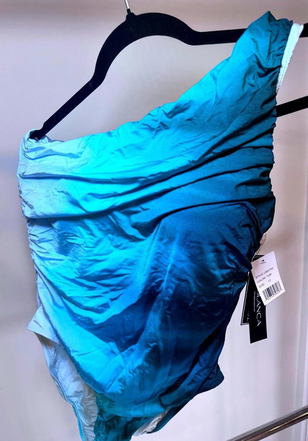 Designer La Blanca Women's Tummy Control Swimsuit - Turquoise Size ONE SIZE - 1 Thumbnail