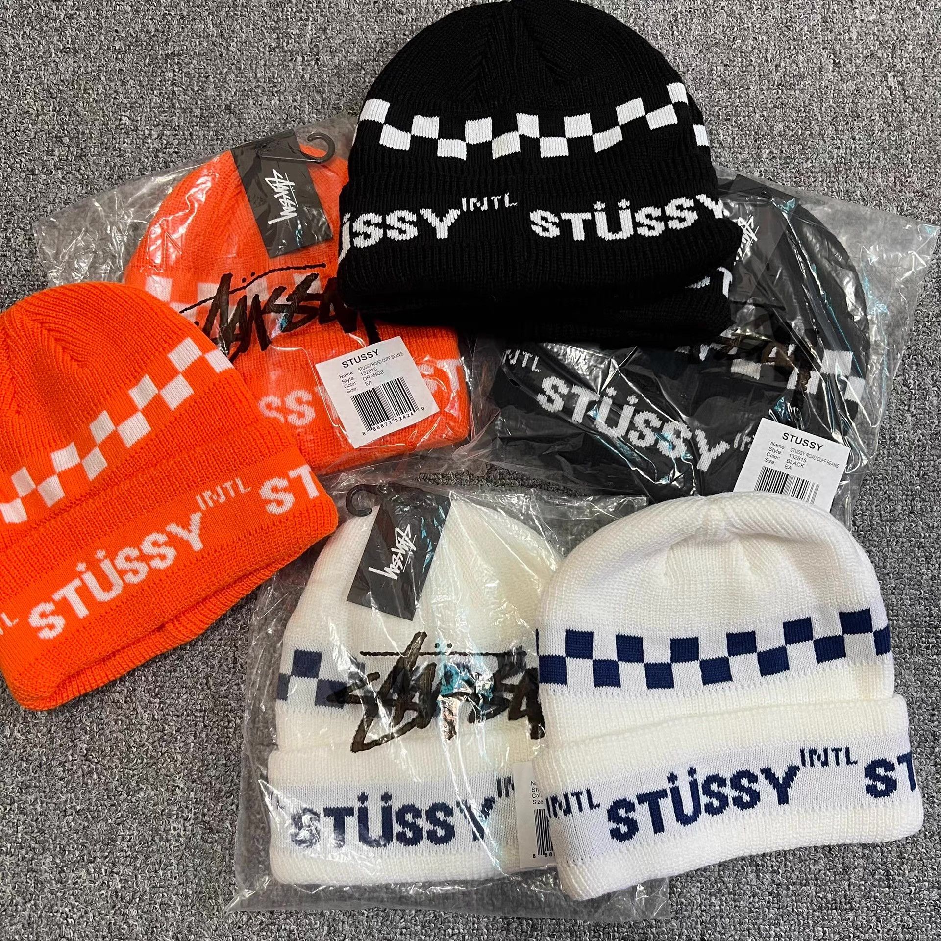 Stussy Stussy Checkerboard Logo Knit Beanie Q7 Size ONE SIZE - 2 Thumbnail