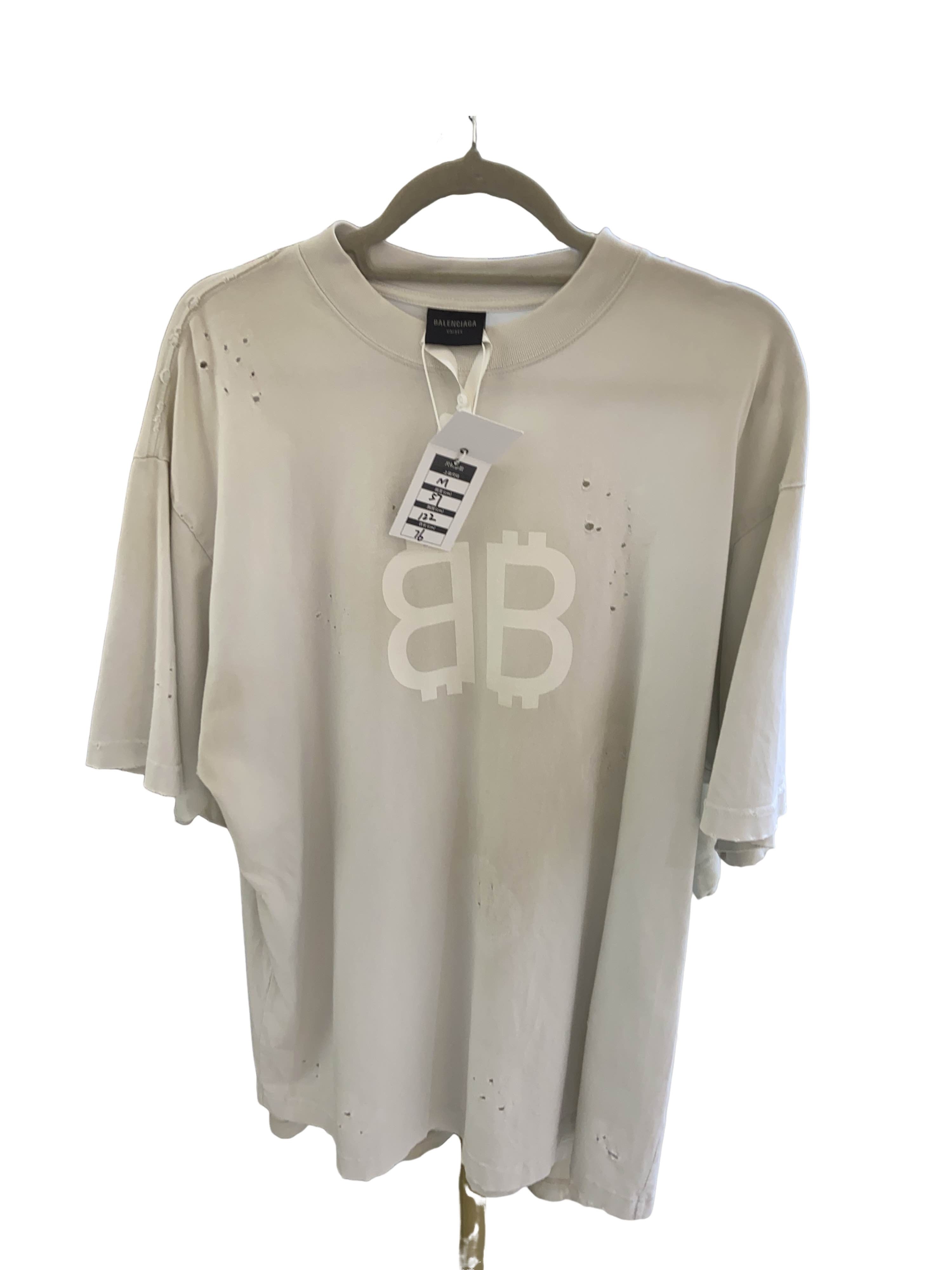 Balenciaga New Balenciaga Super Destroyed Mirror T-Shirt Summer24
