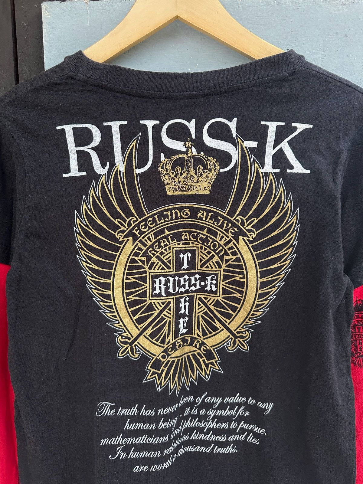 If Six Was Nine × Japanese Brand × Le Grande Bleu (L.G.B.) Japanese Double Layers Poem Russk Long Sleeve Size US S / EU 44-46 / 1 - 4 Thumbnail