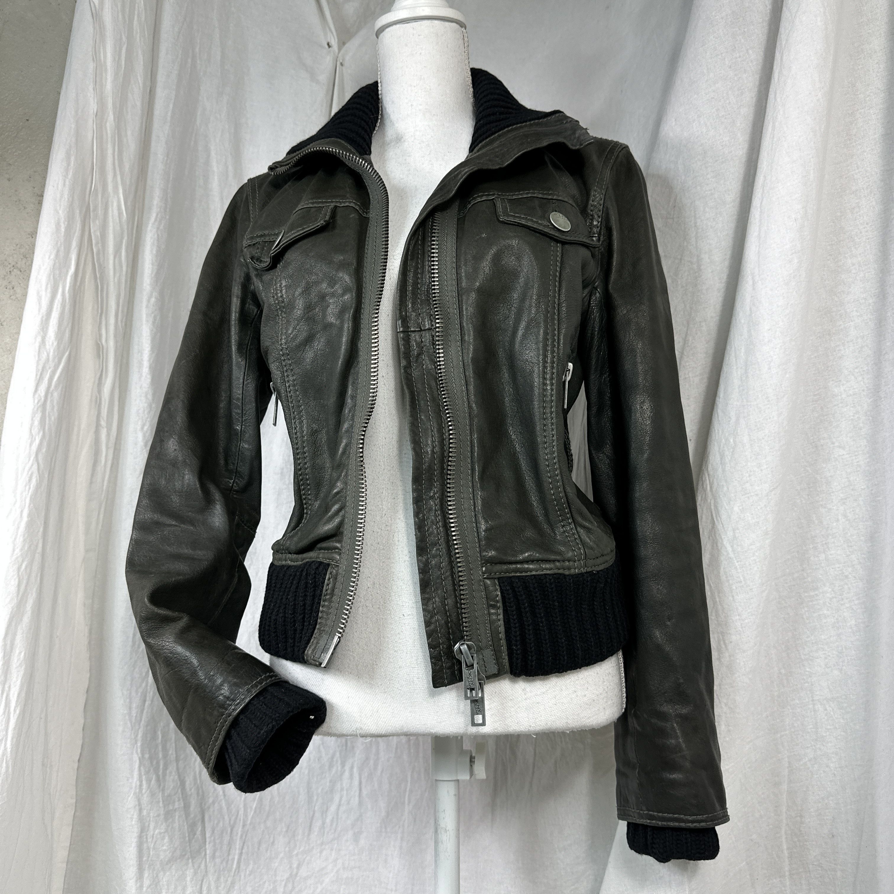 DKNY × Vintage Vintage DKNY Donna Karan New York Leather Blouson Jacket Size US S / EU 44-46 / 1 - 5 Thumbnail