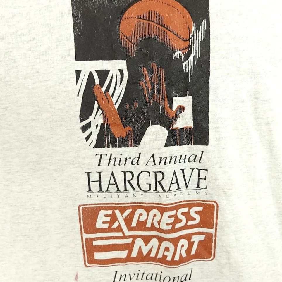 Fruit Of The Loom Vintage Hargrave Military Academy T Shirt Mens Size Large 90s Basketball USA Size US L / EU 52-54 / 3 - 3 Thumbnail