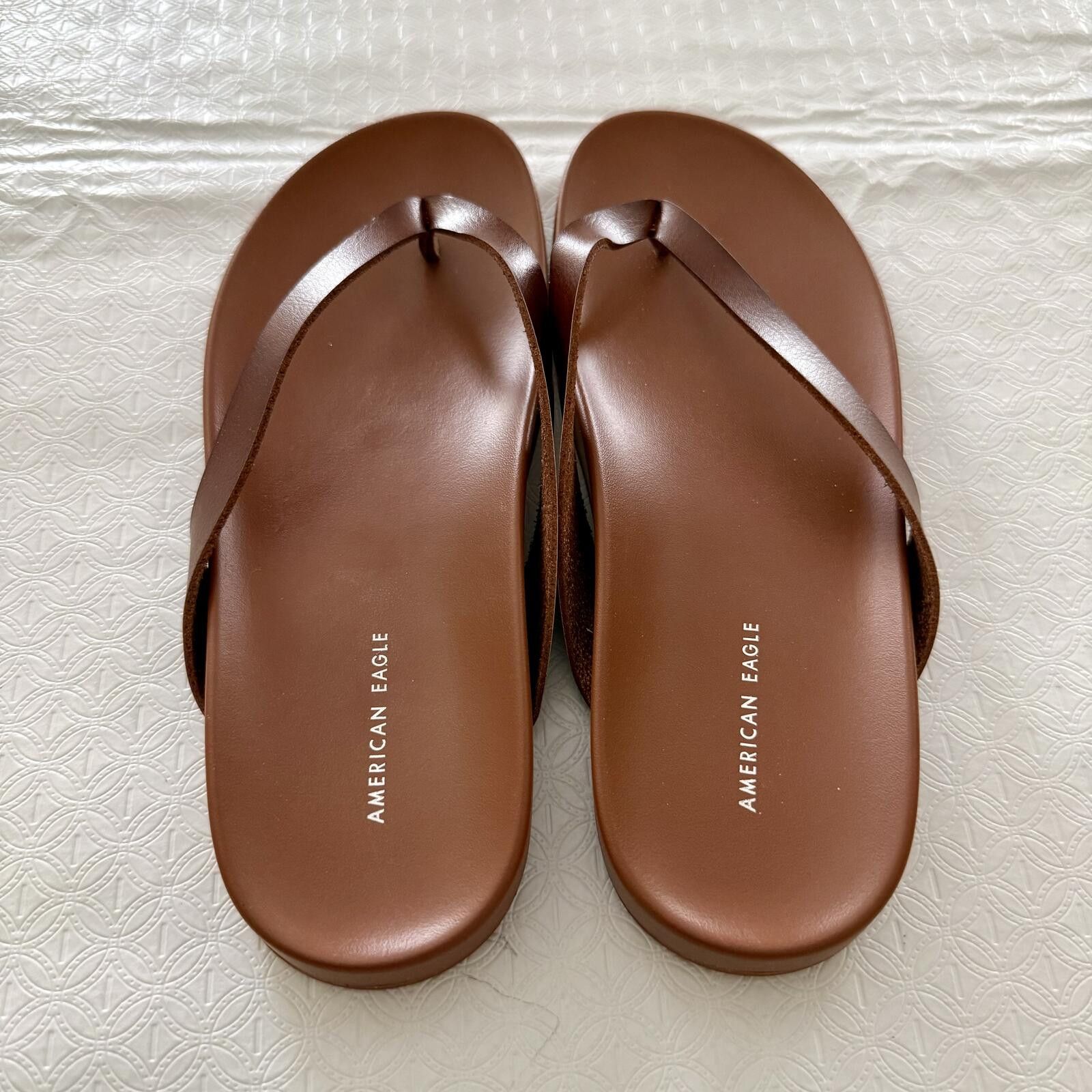 American Eagle Outfitters American Eagle Brown Flip Flop Sandals Size US 6 / EU 39 - 2 Thumbnail