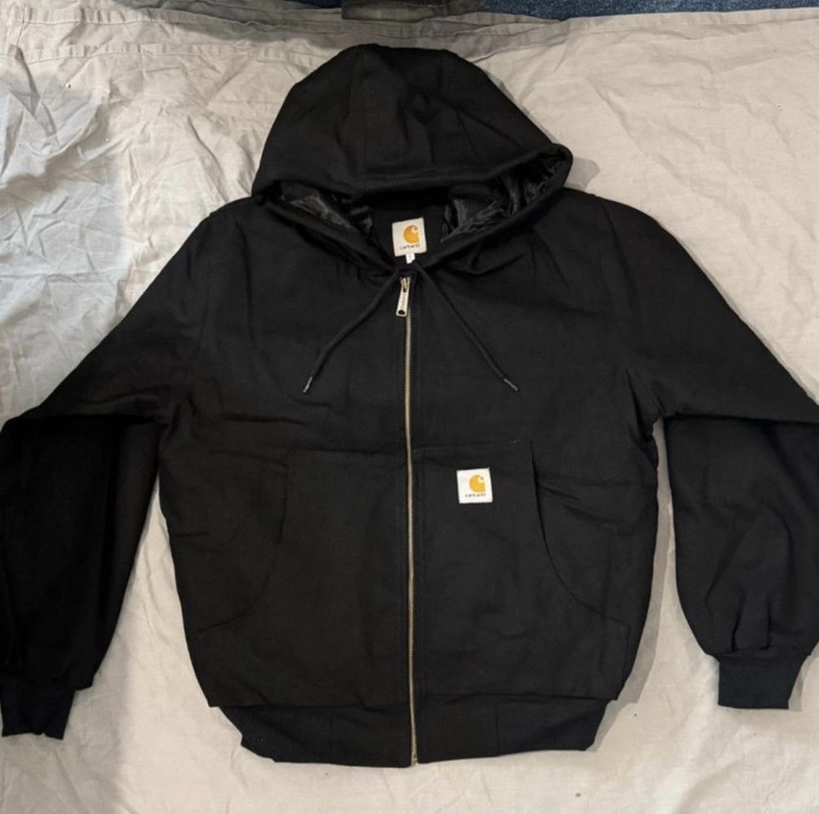 Carhartt Carhartt Black Upcycled Quilted Hoodie Size L / US 10 / IT 46 - 1 Thumbnail