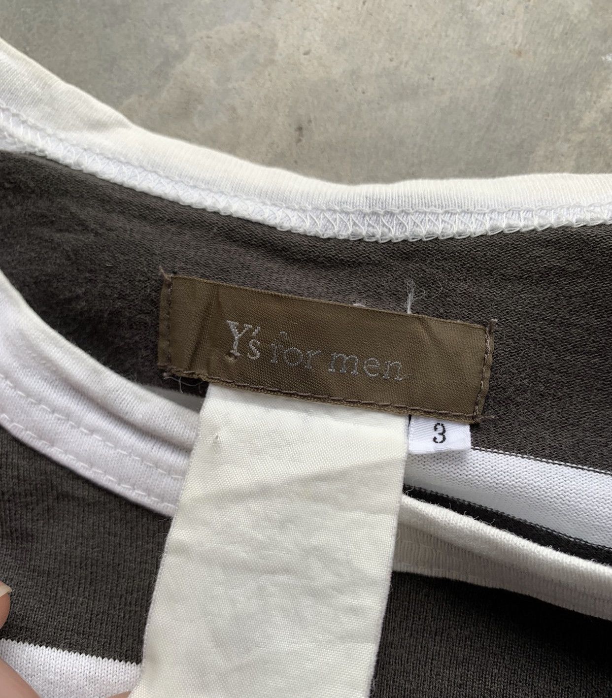 Yohji Yamamoto Very Rare Yohji Yamamoto Striped Distressed Long asleeve Tee Size US M / EU 48-50 / 2 - 7 Thumbnail