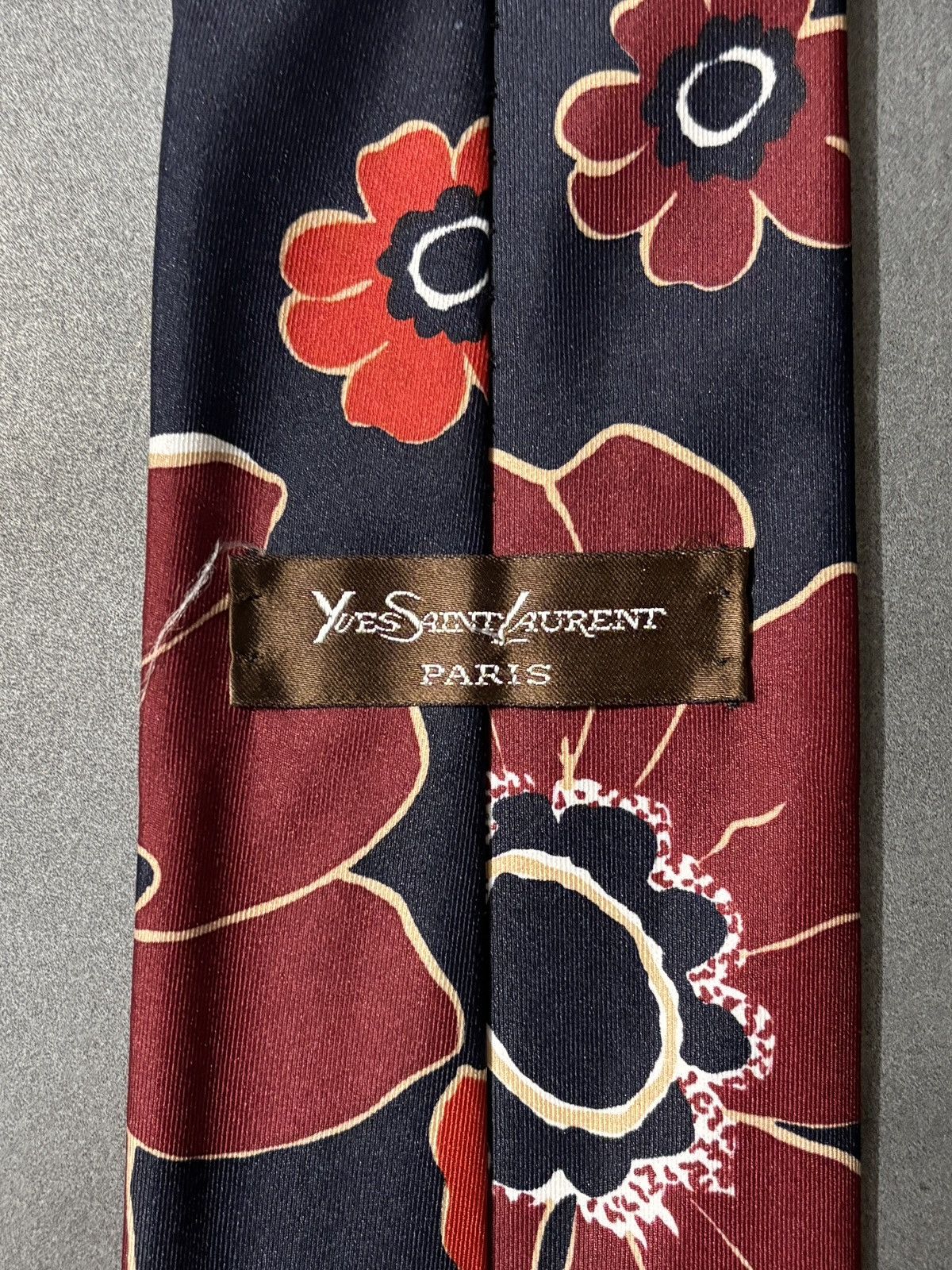 Yves Saint Laurent Vintage YSL Tie 1970s Yves Saint Laurent Floral Print MCM 80 Size ONE SIZE - 4 Thumbnail