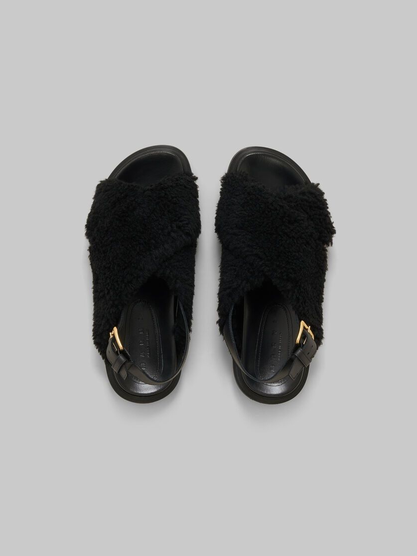Marni o1w1db11225 Fussbett Shearling Sandals in Black Size US 6 / IT 36 - 5 Thumbnail