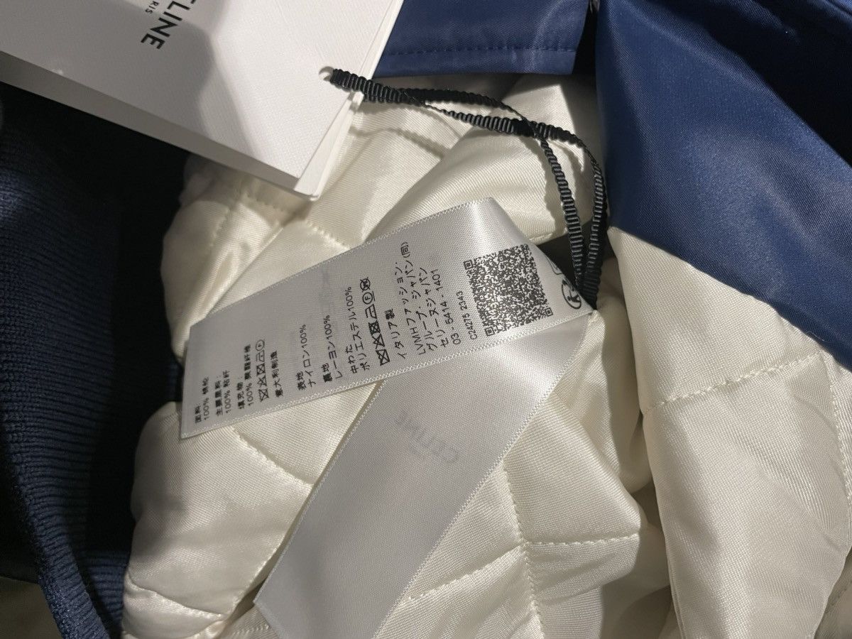Celine Logo-Appliquéd Striped Satin Bomber Jacket Size US M / EU 48-50 / 2 - 8 Thumbnail