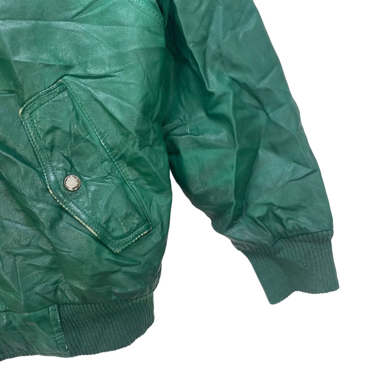 Genuine Leather × Vintage Vtg 80s Japanese Brand Sul Urban Varsity Leather Jacket Size US M / EU 48-50 / 2 - 6 Thumbnail