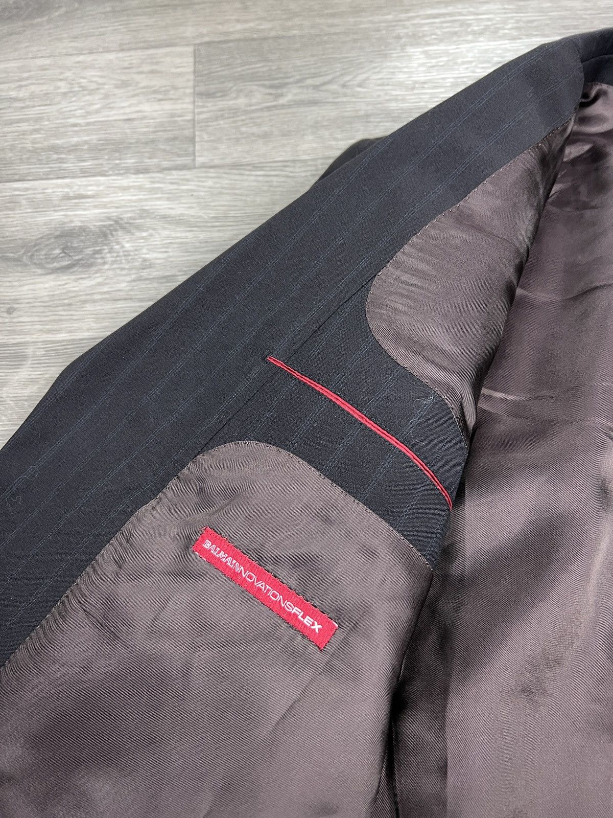 Balmain Vintage Balmain Paris Striped Men suit, Blazer and Pants szM Size 42R - 9 Thumbnail