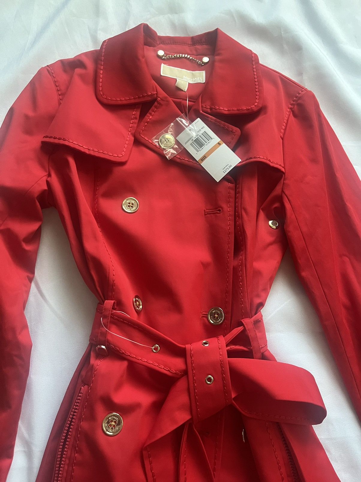 Michael Kors Micheal Kors Red Spring Coat Size S / US 4 / IT 40 - 3 Thumbnail
