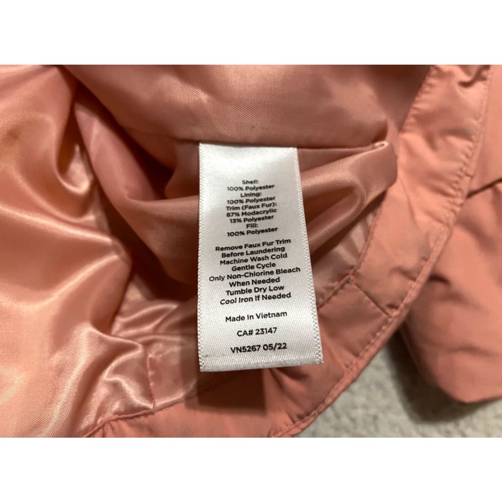 Talbots VINTAGE Talbots Womens Small Jacket Orange Snap Button Full Zip Puffer Parka Long Sleeve Size S / US 4 / IT 40 - 7 Thumbnail