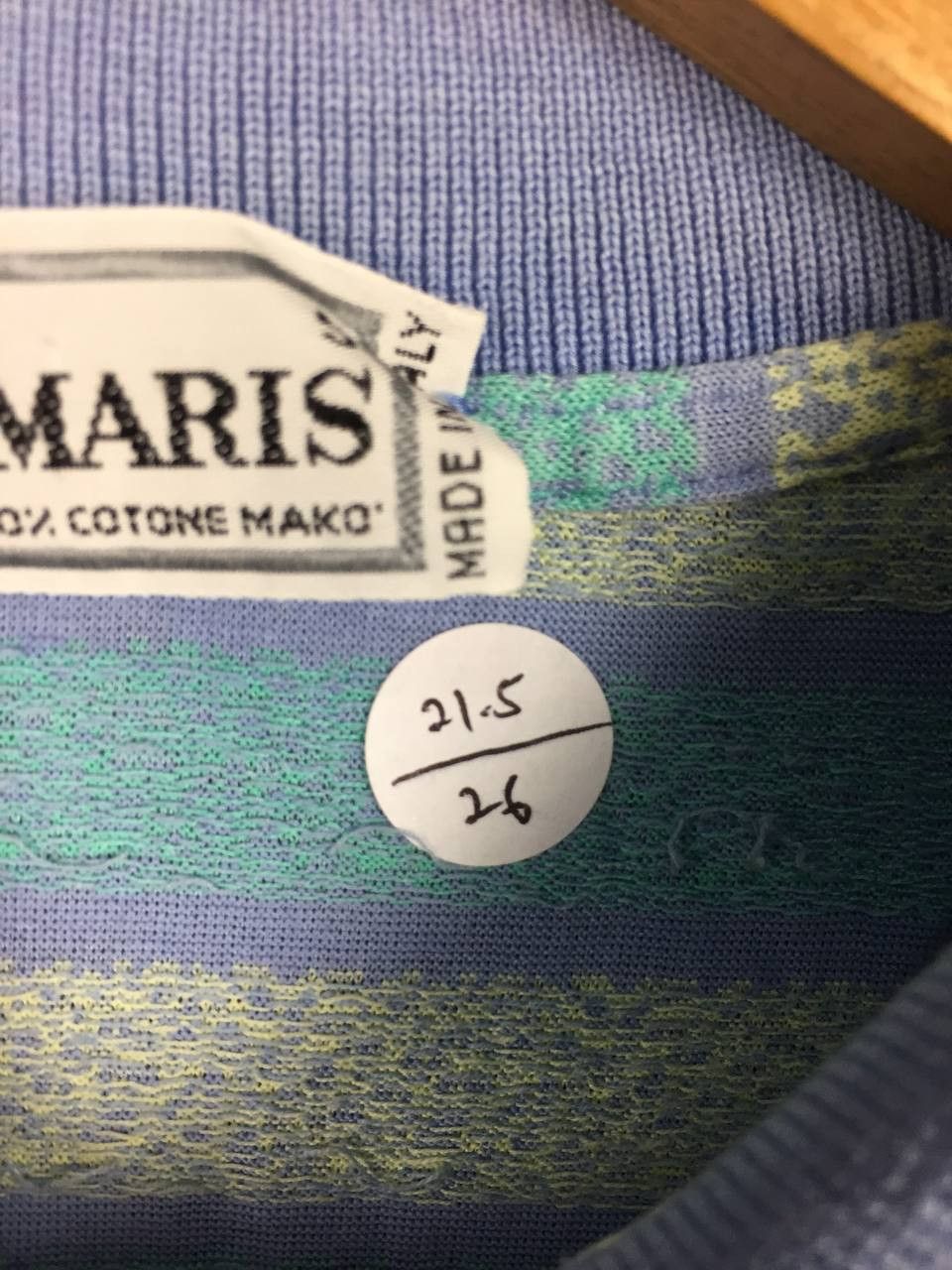 Vintage Vtg 90s Maris Made In Italy Mako Cotton Striped Polo Shirt Size US L / EU 52-54 / 3 - 15 Thumbnail