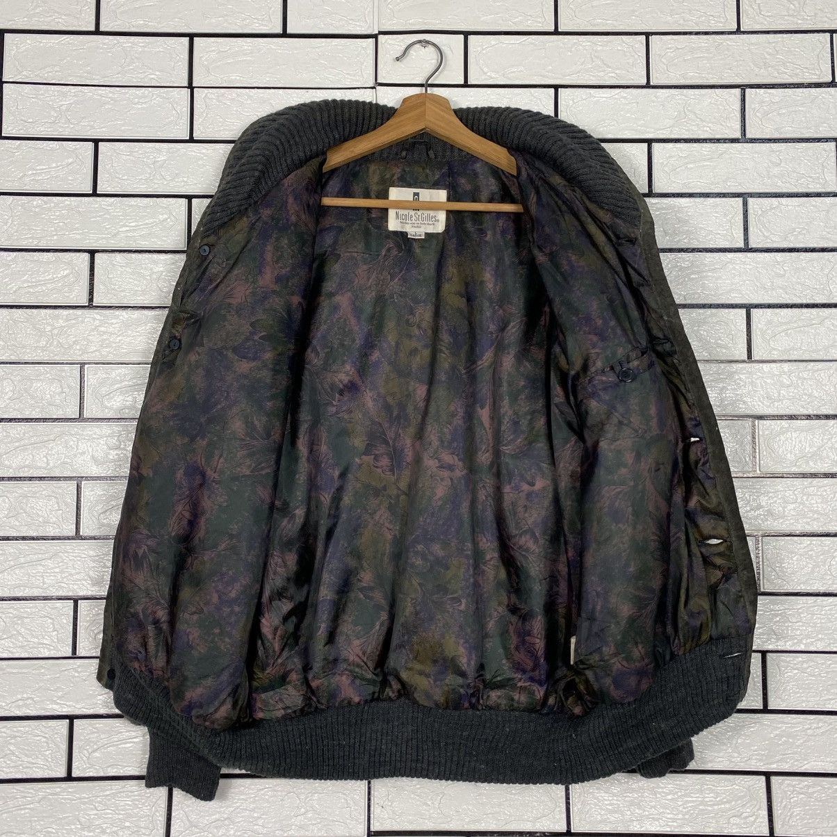 Japanese Brand 📌Vintage Wool Bomber Jacket Nicole St Gilles Issey Miyake Size US L / EU 52-54 / 3 - 14 Thumbnail