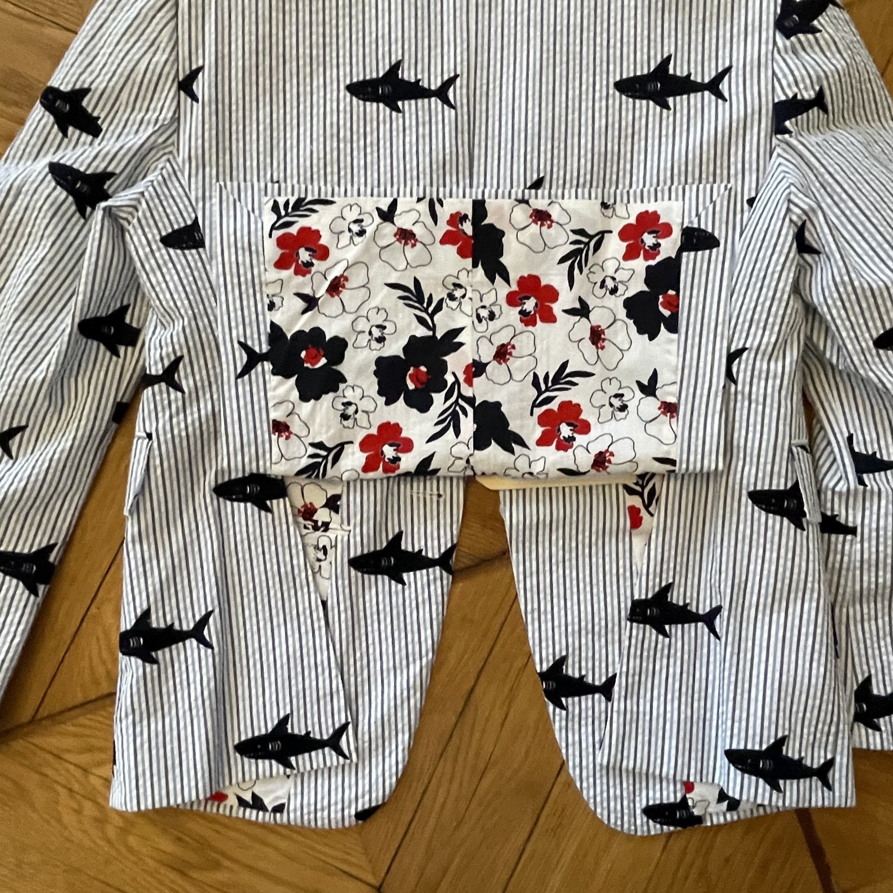 Thom Browne Thom Browne Seersucker Blazer with embroidered Sharks (NWT) Size 38R - 8 Thumbnail