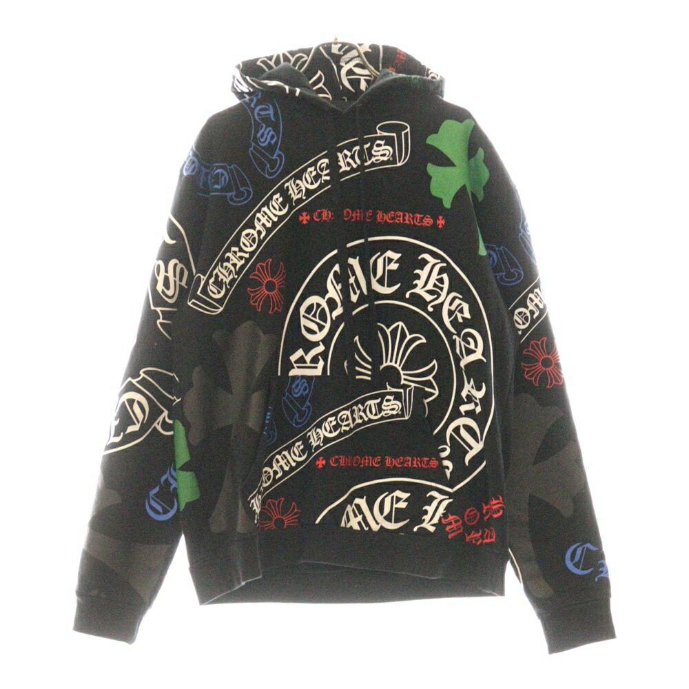 CHROME HEARTS Stencil Hoodieブラック×マルチカラーM Chrome Hearts Black & Multicolor Stencil Hoodie – Savonches