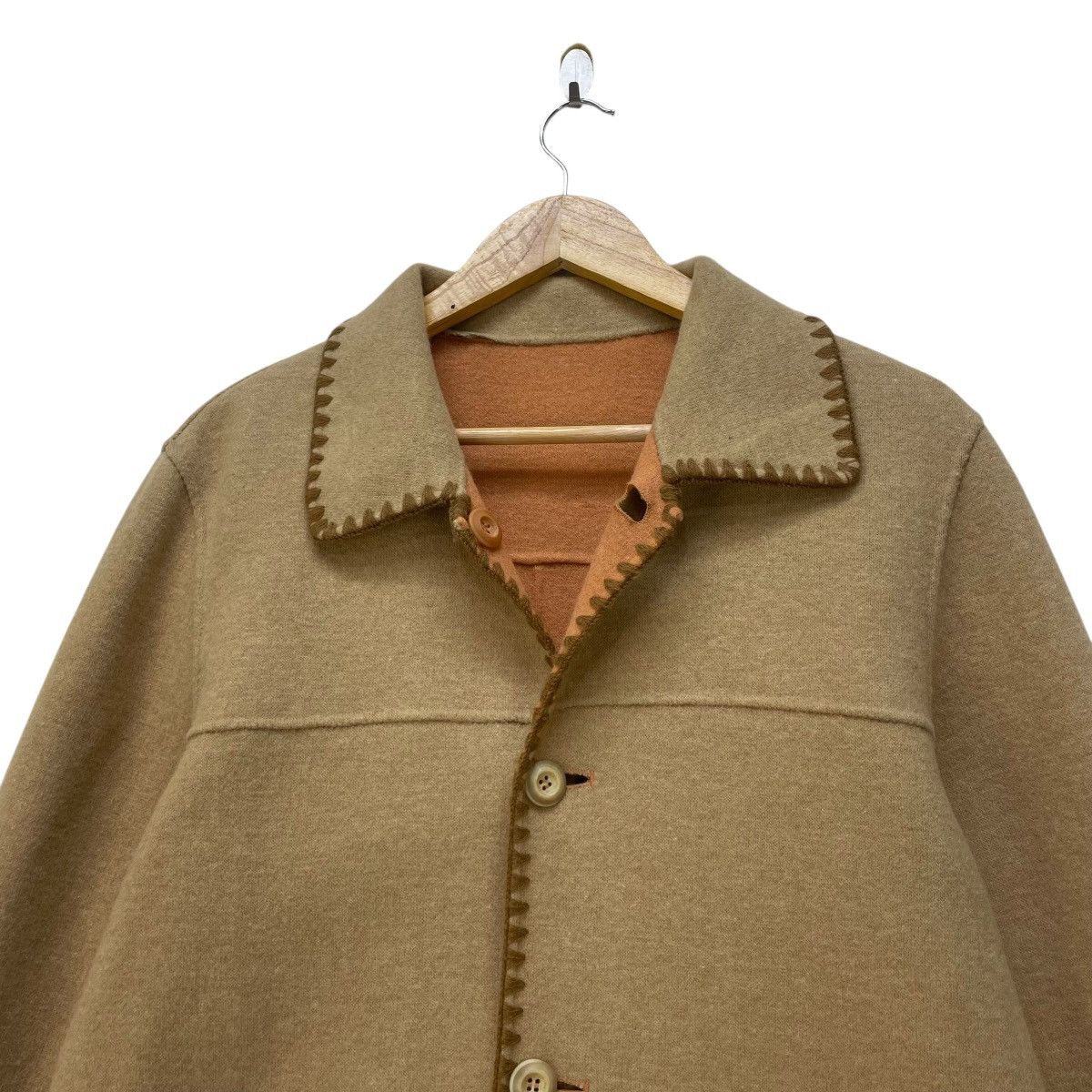 Japanese Brand 🔥Vintage Reversible Hand Made Wool Jacket Size M / US 6-8 / IT 42-44 - 6 Thumbnail