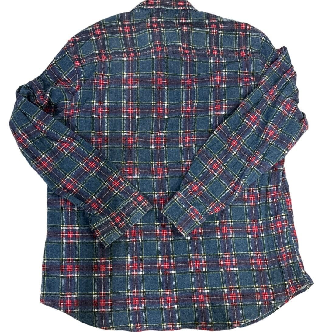 Haband HABAND Vintage Blue and Red Plaid Flannel Button Down Size US S / EU 44-46 / 1 - 2 Thumbnail