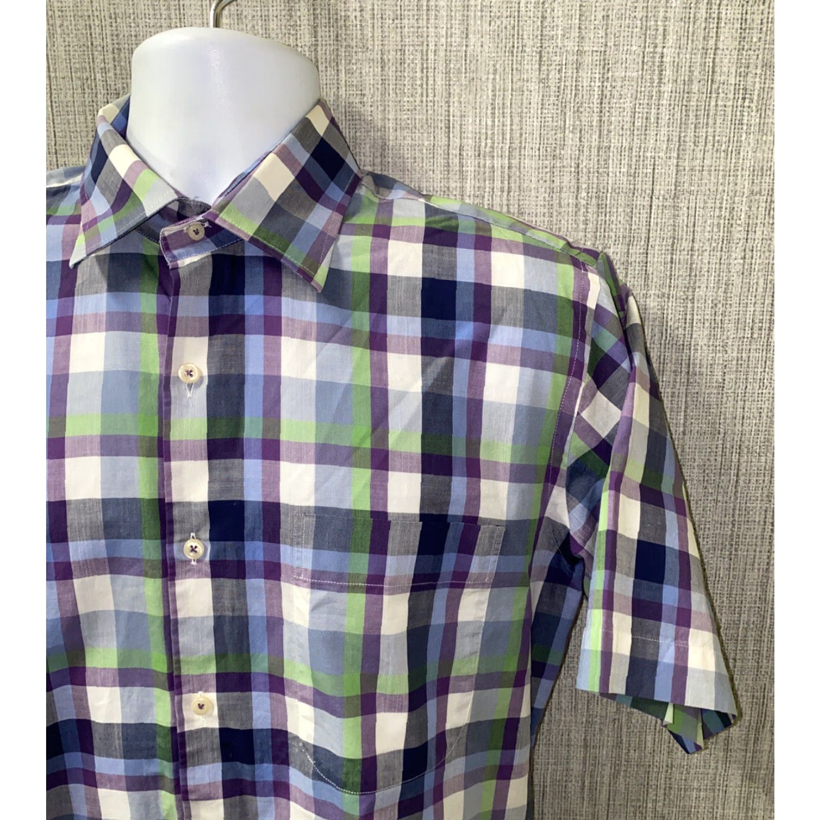 Peter Millar Peter Millar Shirt Mens Multi Color Checkered Short Sleeve Button Front Size M Colorful Casual Button-Up Size US M / EU 48-50 / 2 - 2 Thumbnail