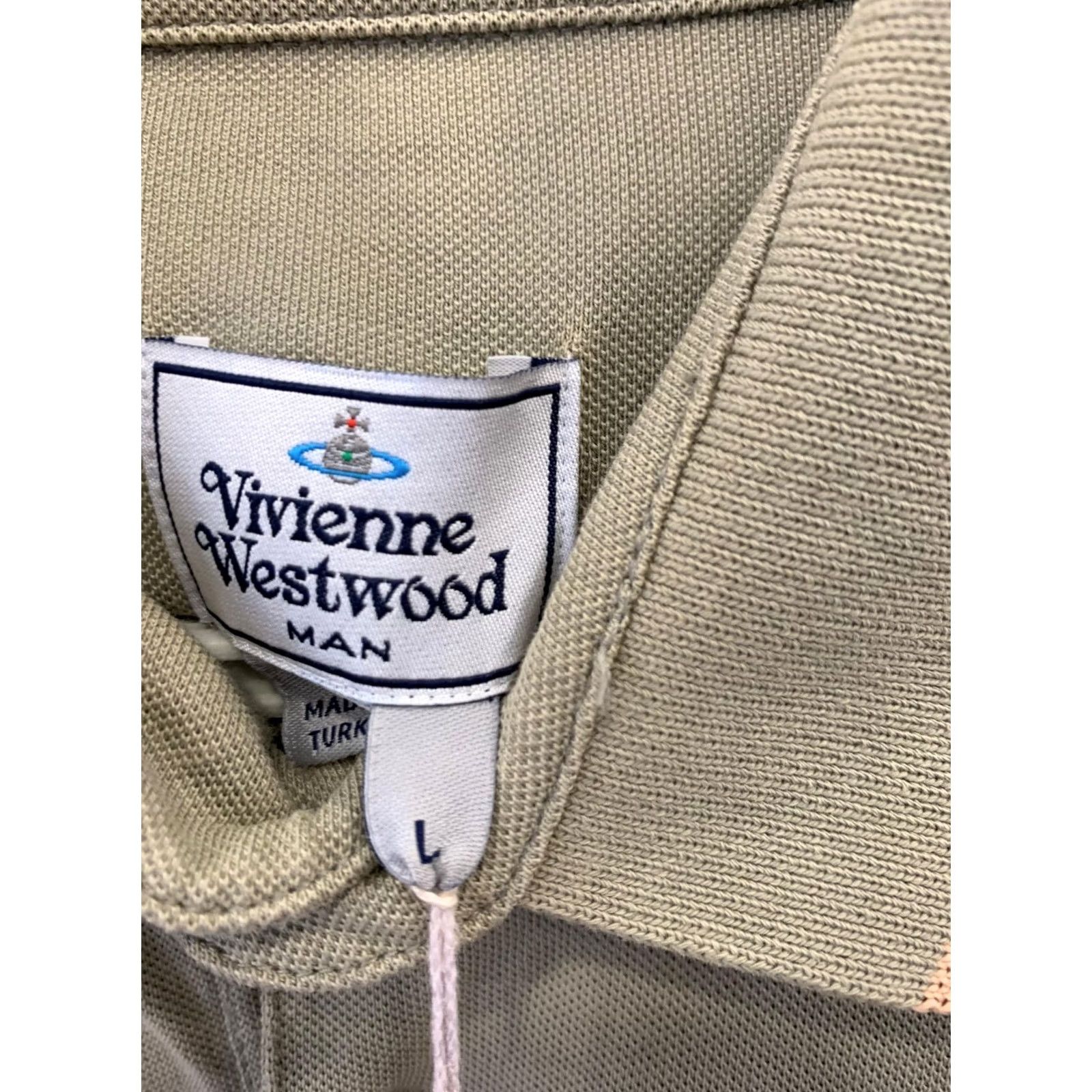 Vivienne Westwood Vivienne Westwood MAN Polo Shirt Sage Green Embroidered Orb Logo Size L Mens Polo Shirt Size US L / EU 52-54 / 3 - 4 Thumbnail