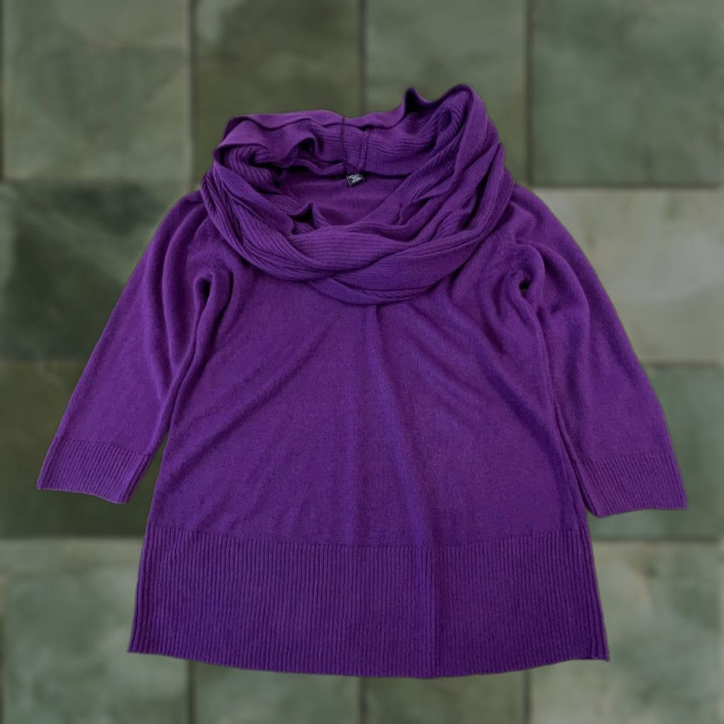 Vintage Designers Originals Women's Large Purple Pullover Sweater Veronica Infinity Style Size L / US 10 / IT 46 - 1 Thumbnail