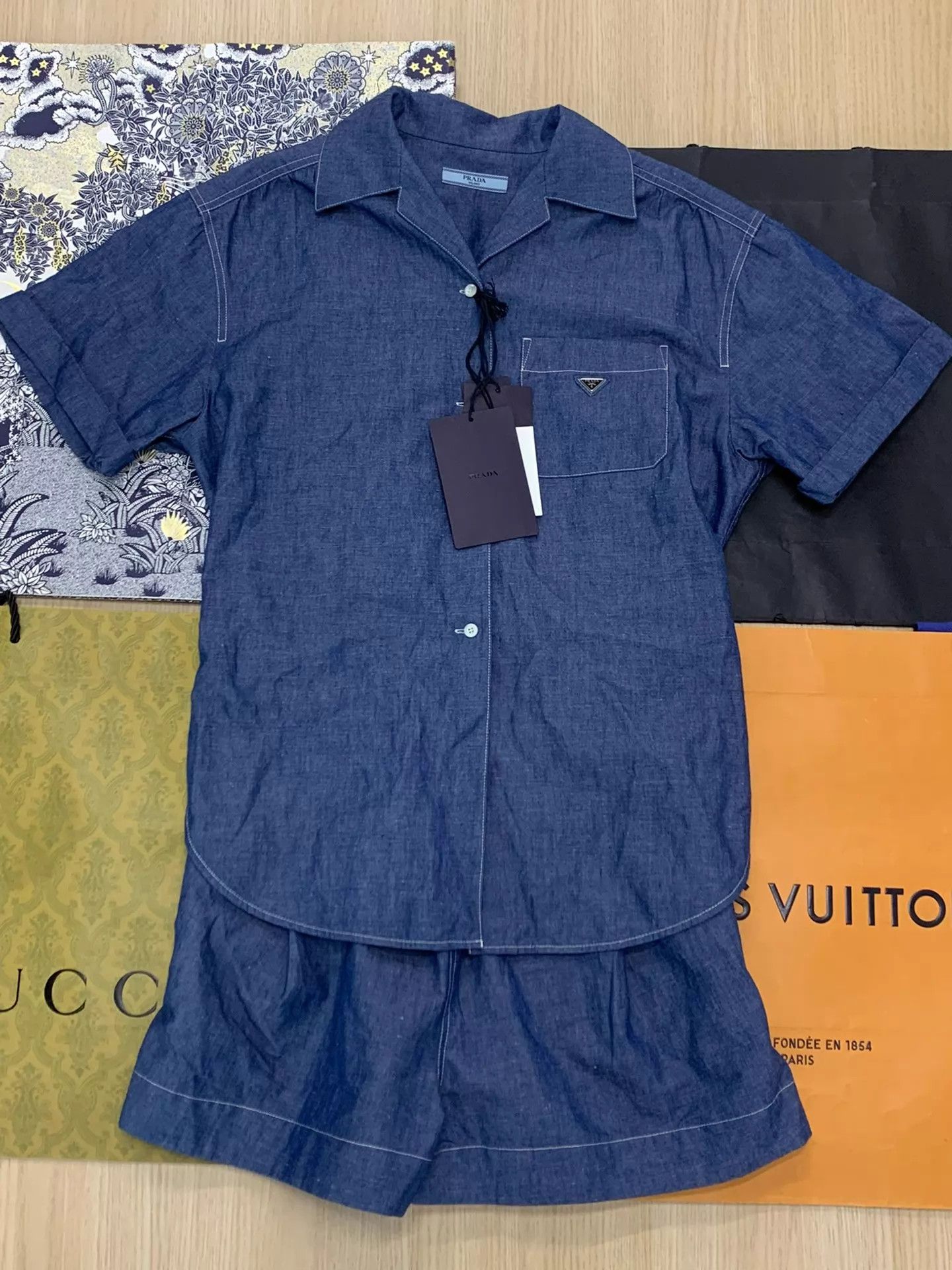 Prada Prada 26 SS Denim Jumpsuit 38 New Versatile Size XS / US 0-2 / IT 36-38 - 1 Thumbnail