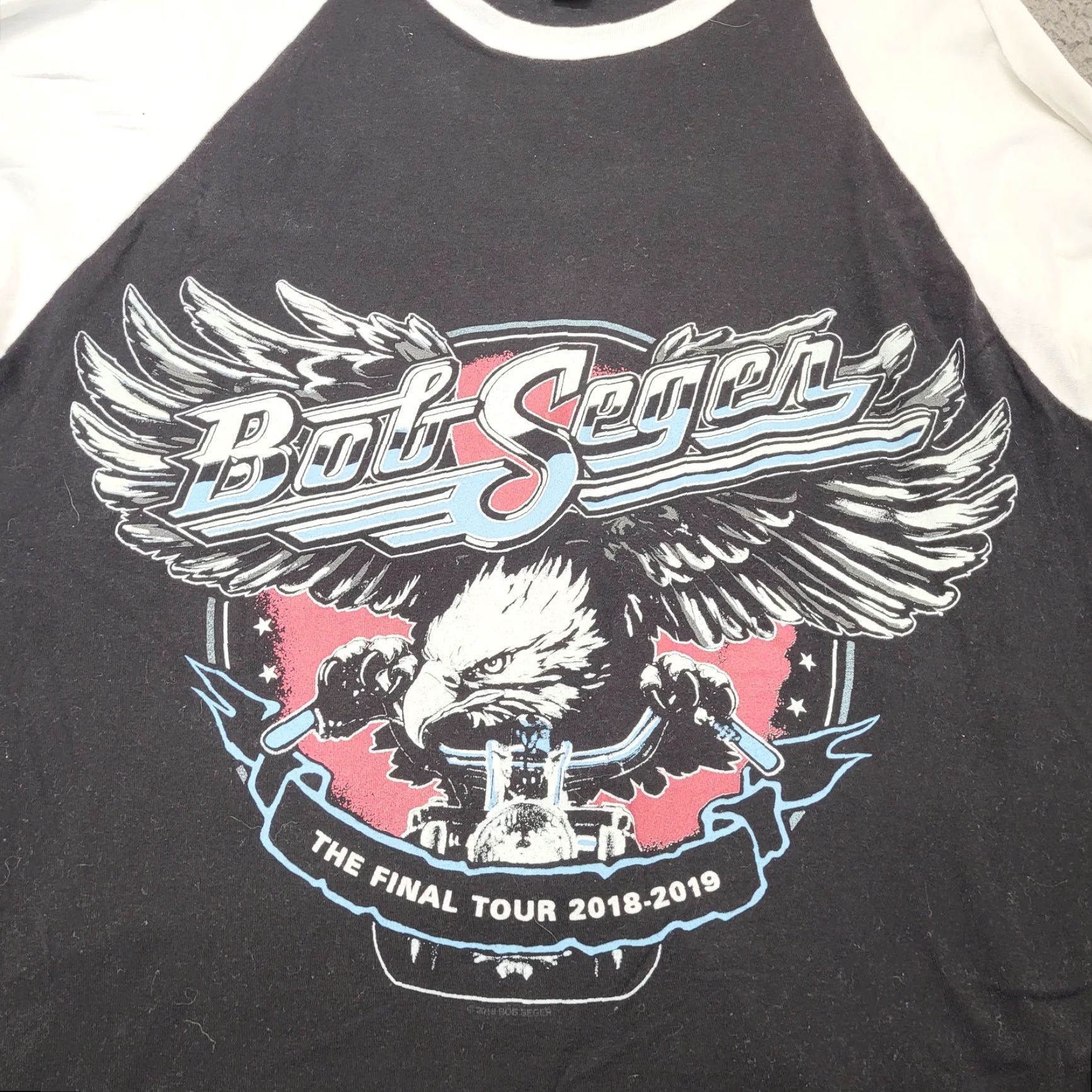 Vintage Bob Segar Tshirt Mens Size M Black & White Final Tour 2018-2019 Raglan Sleeve Graphic Print Aerosmith Tultex Rock Shirt Mens Size US M / EU 48-50 / 2 - 6 Thumbnail