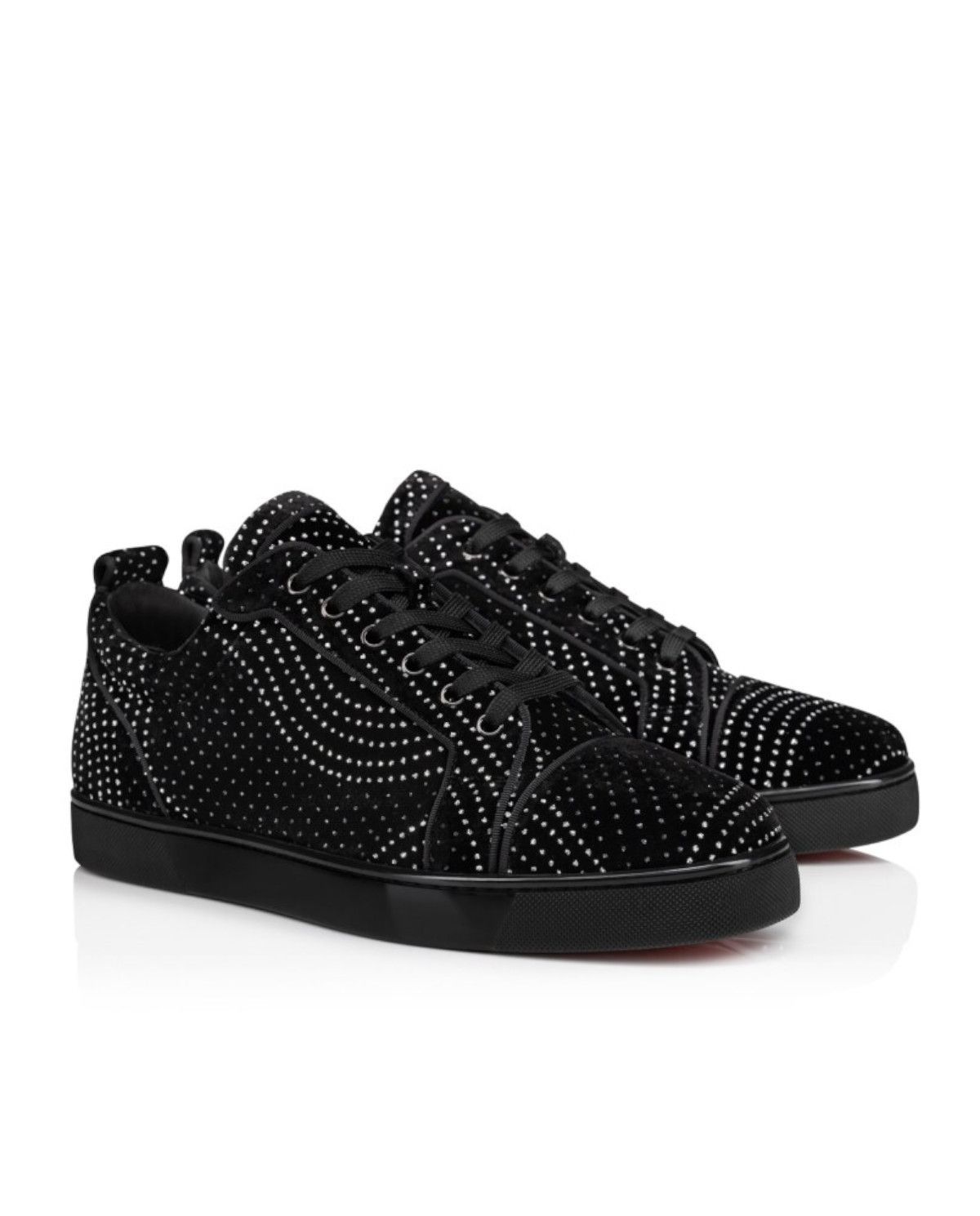 Christian Louboutin o1bcso1str1024 Louis Junio Orlato Flat in Black/Silver Size US 10.5 / EU 43-44 - 2 Thumbnail