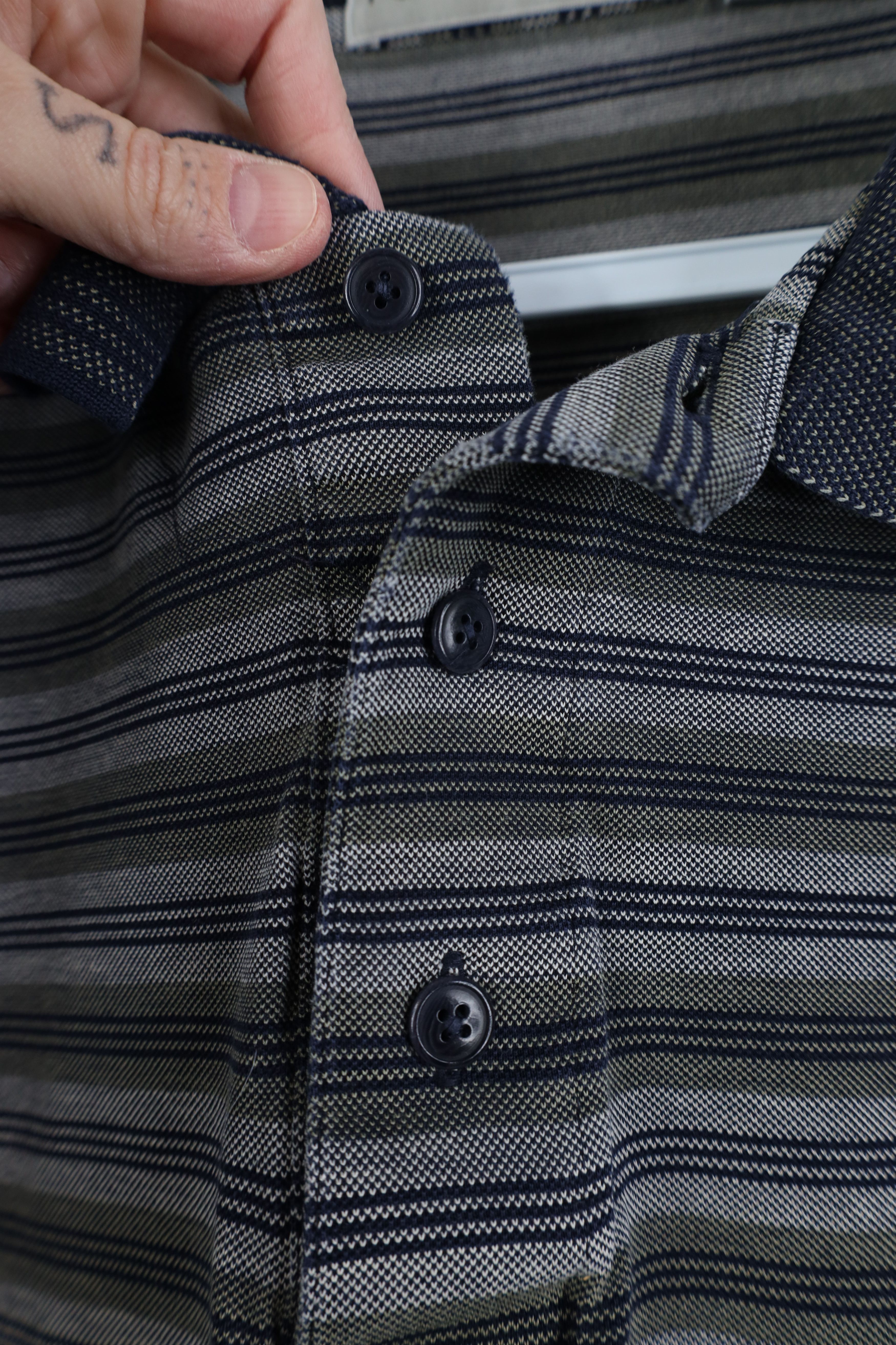 Vintage Vintage 90s Streetwear Block Knit Golf Polo Shirt Cotton Size US XL / EU 56 / 4 - 4 Thumbnail