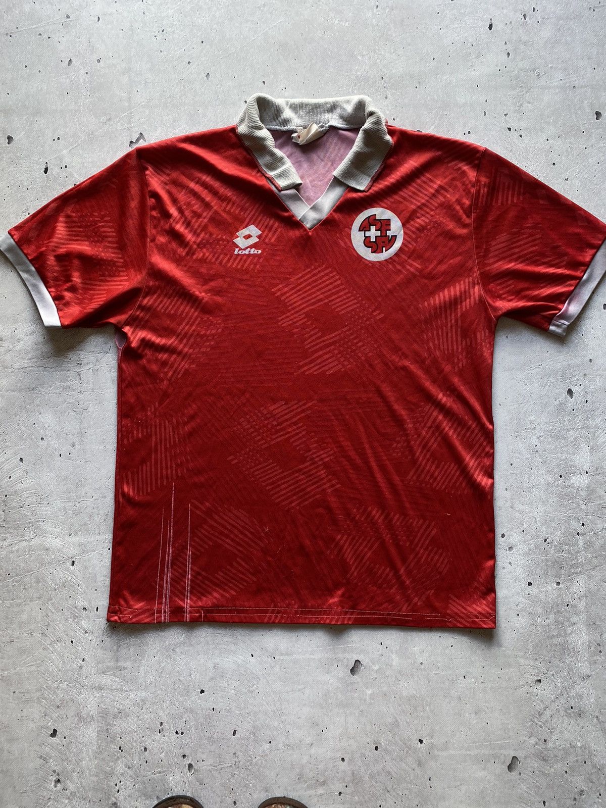 Lotto Sport × Vintage Vintage Switzerland 1994/1996 Home Soccer Jersey Hype Y2K Size US M / EU 48-50 / 2 - 1 Thumbnail