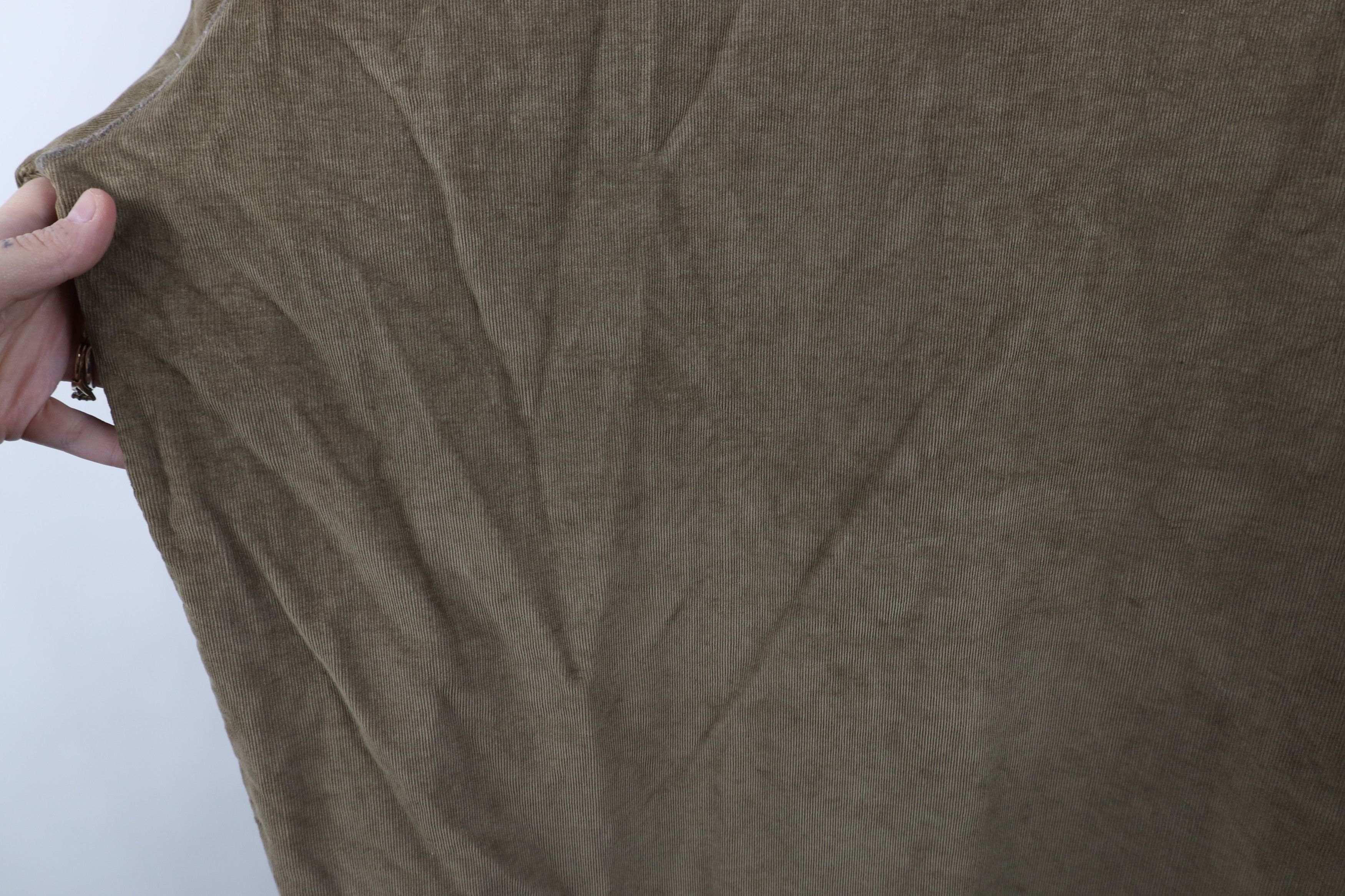 Vintage Vintage 90s Y2K Streetwear Heavyweight Corduroy Hoodie Beige Size US XXL / EU 58 / 5 - 11 Thumbnail