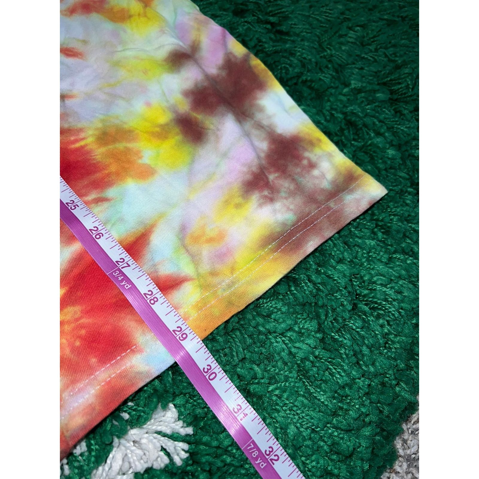Hanes Hanes Comfort Soft Tie Dye Shirt Red Green Tee 2000s 2XL Size US XXL / EU 58 / 5 - 9 Thumbnail