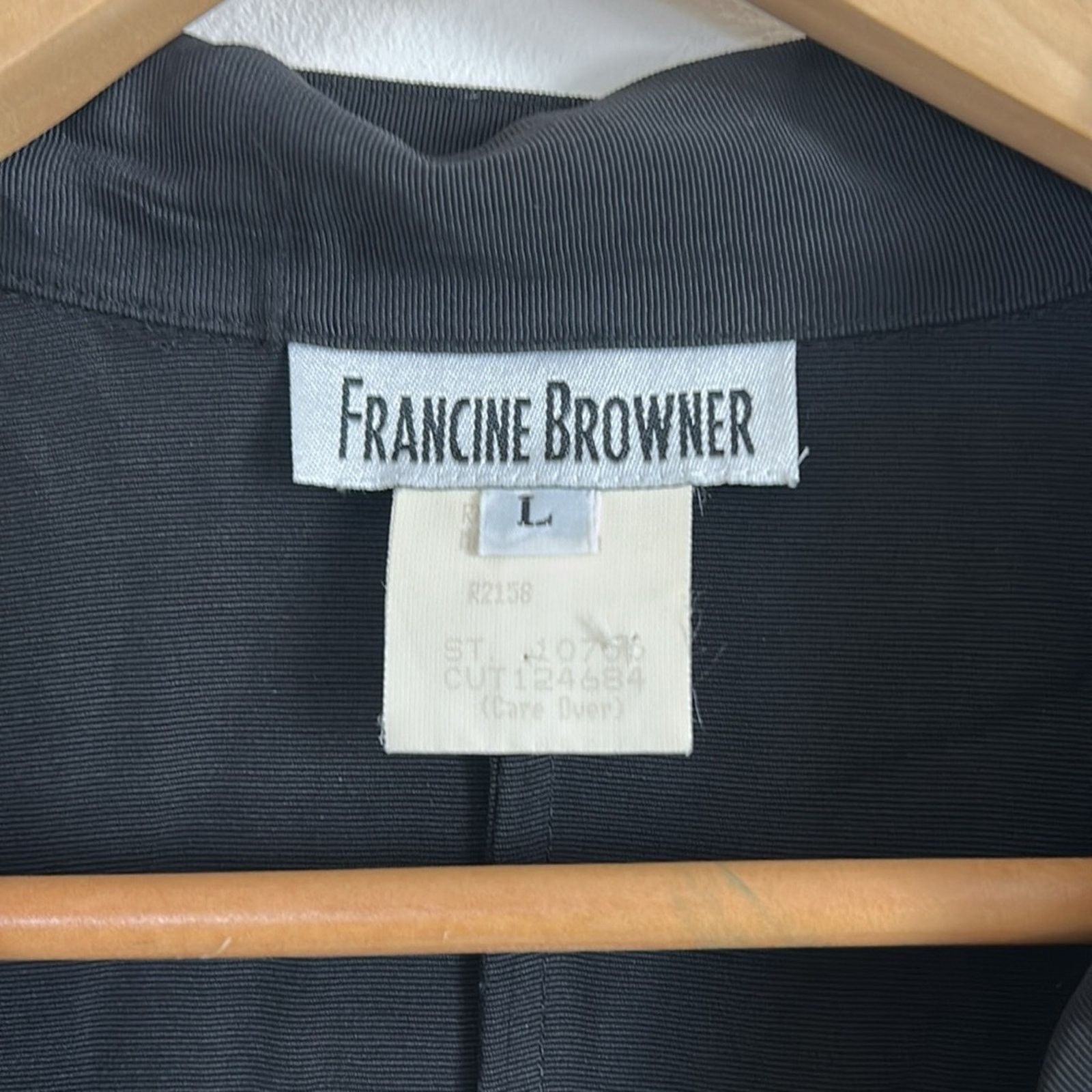 Vintage Vintage Francine Browner Black Blazer with Lace Size L / US 10 / IT 46 - 3 Thumbnail