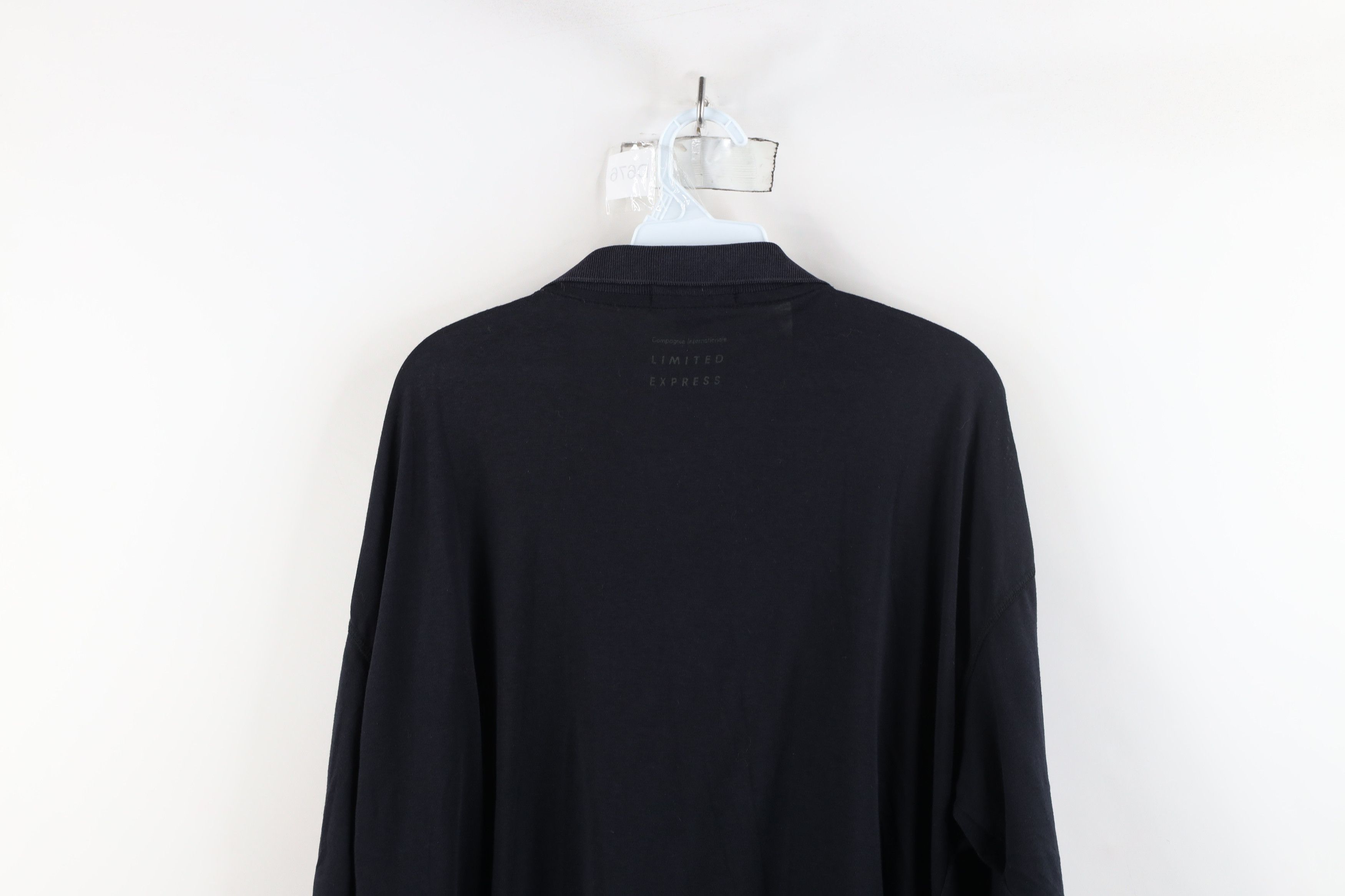 Express × Vintage Vintage 90s Express Knit Collared Button Shirt Black Size US L / EU 52-54 / 3 - 10 Thumbnail