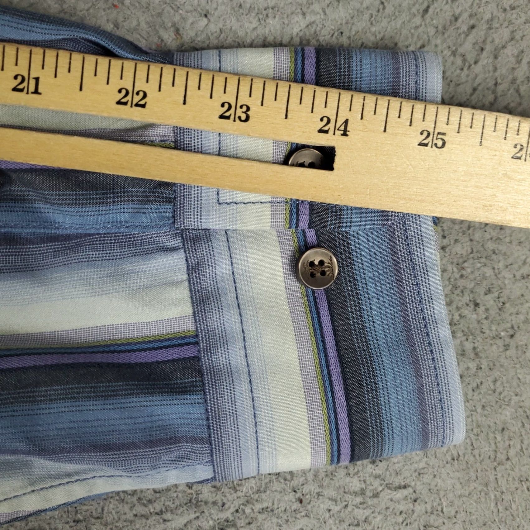 Tommy Bahama Tommy Bahama Shirt Mens Large Blue Striped Silk Casual Button Up Long Sleeve Size US L / EU 52-54 / 3 - 6 Thumbnail